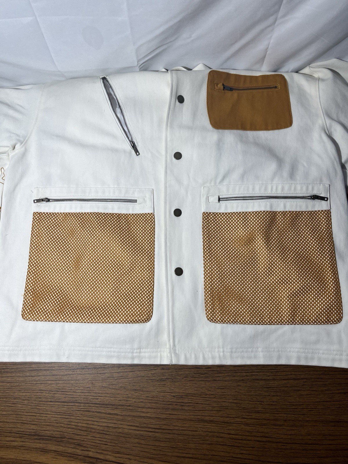Li-Ning Landscape Print Back Graphic Turn-Down Collar Single-Breasted Jacket XL