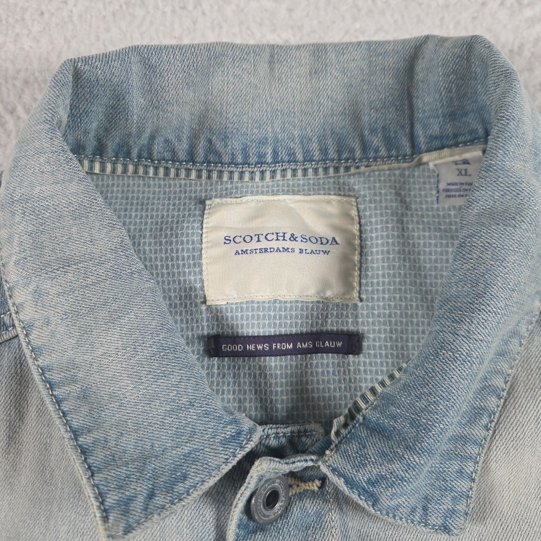 Scotch & Soda Denim Jacket Womens XL Stone Washed Blue