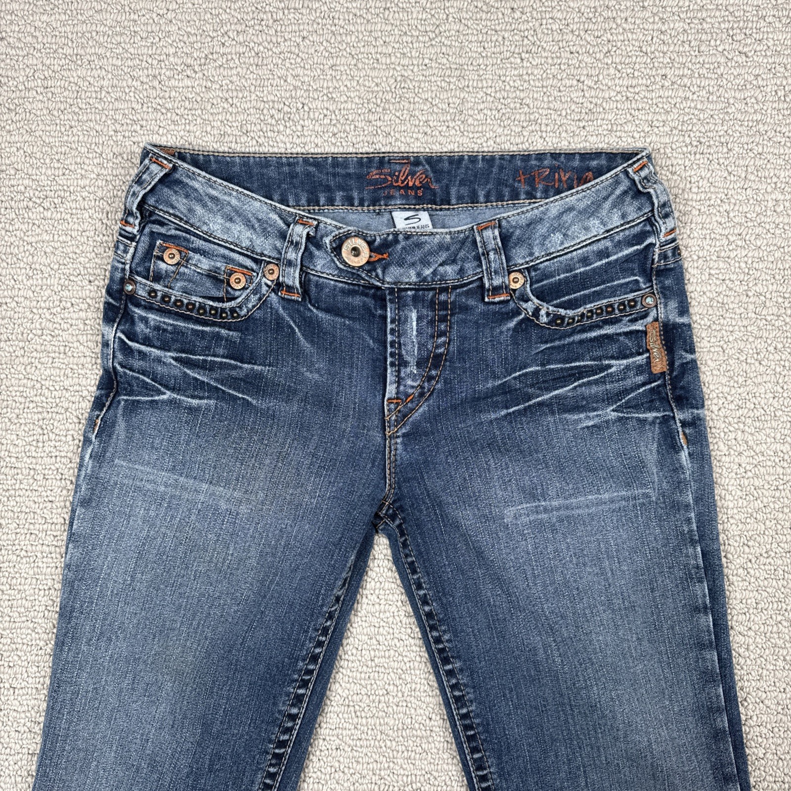 Silver Jeans Trina Bootcut Womens 27×33 Y2K Low Rise Medium Wash Blue Denim
