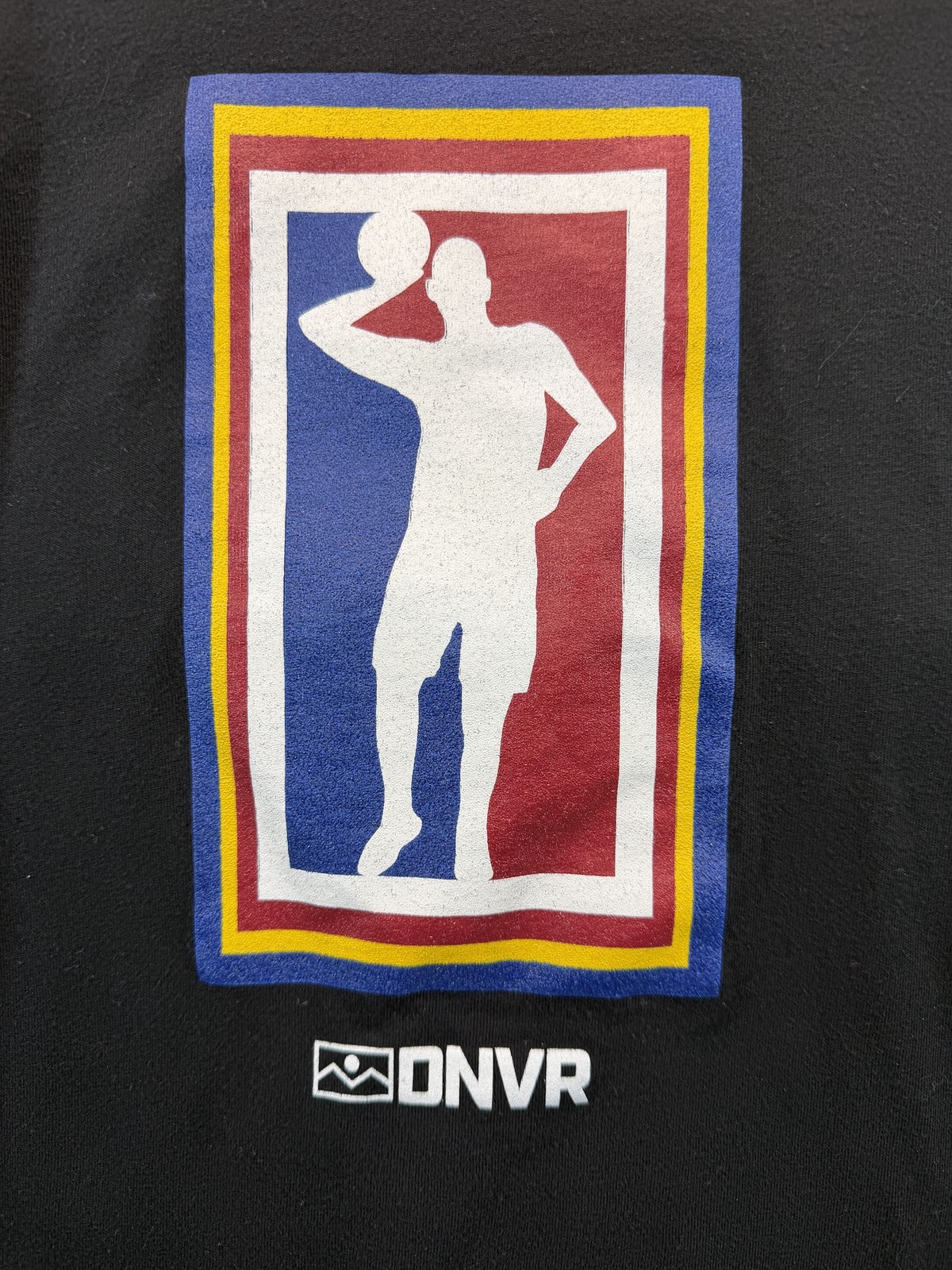 DNVR Denver Nuggets Nikola Jokic NBA Logo Parody Graphic Tee Small Black VGC