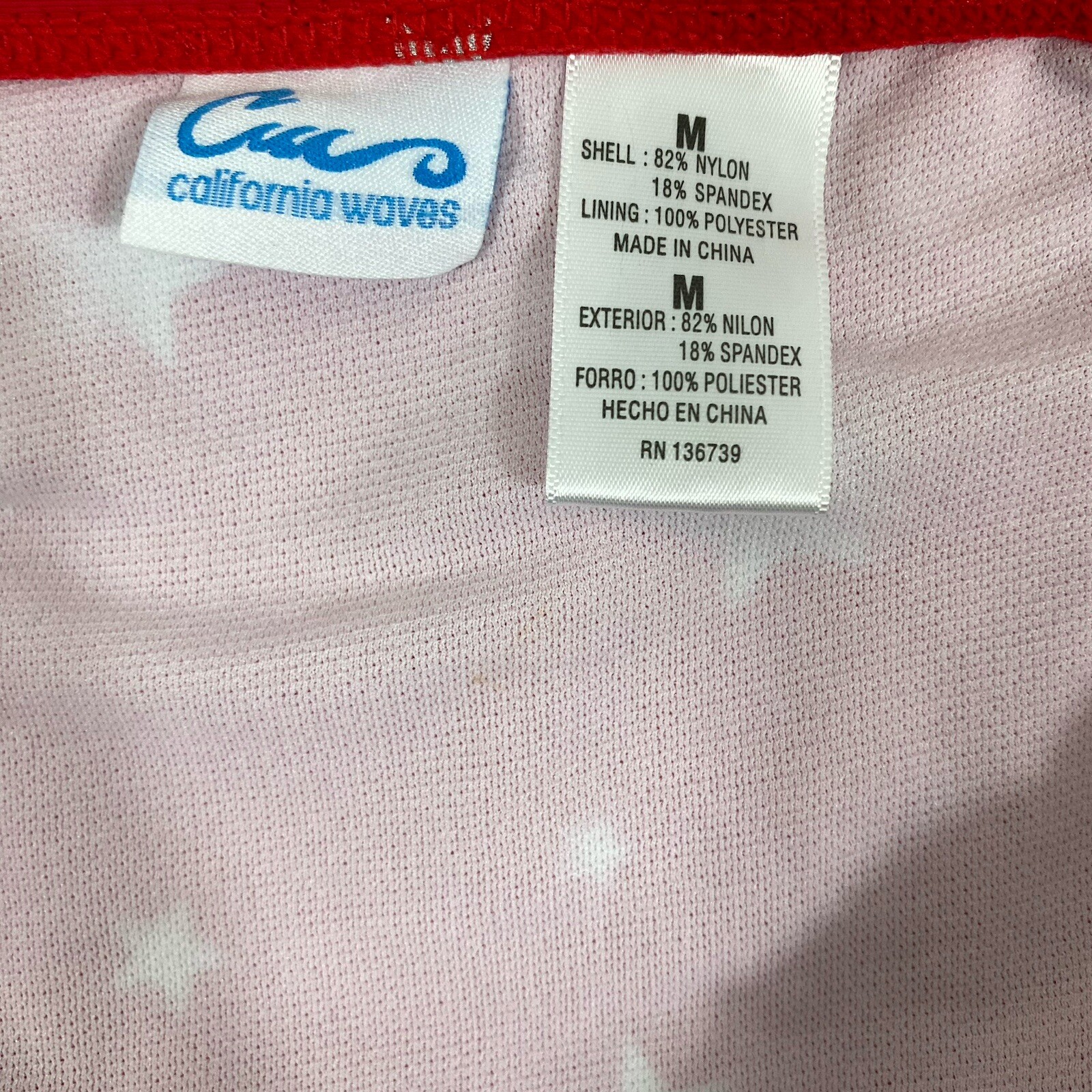 California Waves Juniors Bikini Size L Top ~ Size M Bottom ~Stars Stripes