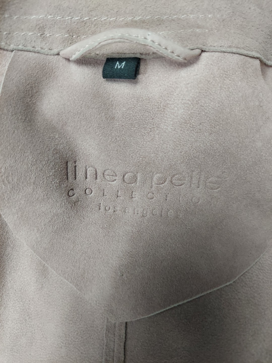 Linea Pelle Collection Suede Trench Coat Womens M Lavender 100% Lames Leather