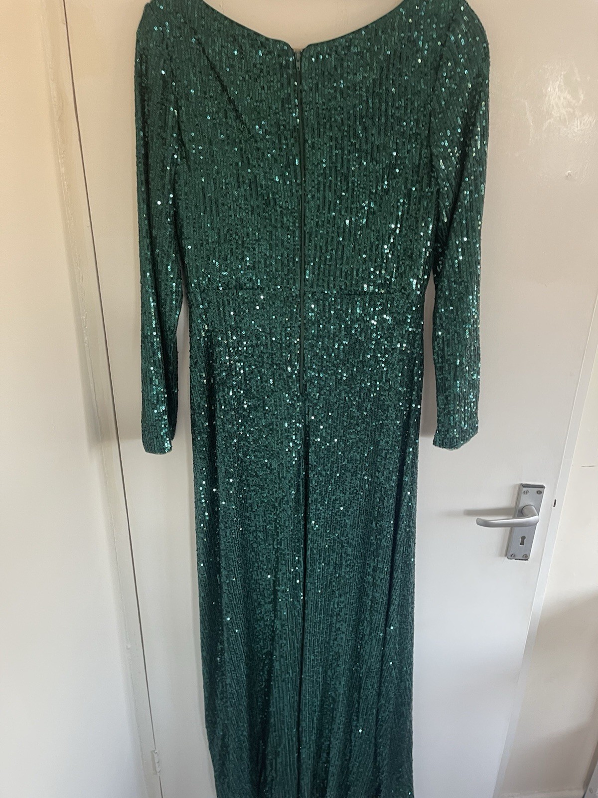 Ever Pretty Size XL Full Length Sequin Green Maxi Long Dress Ball Gown New Tags