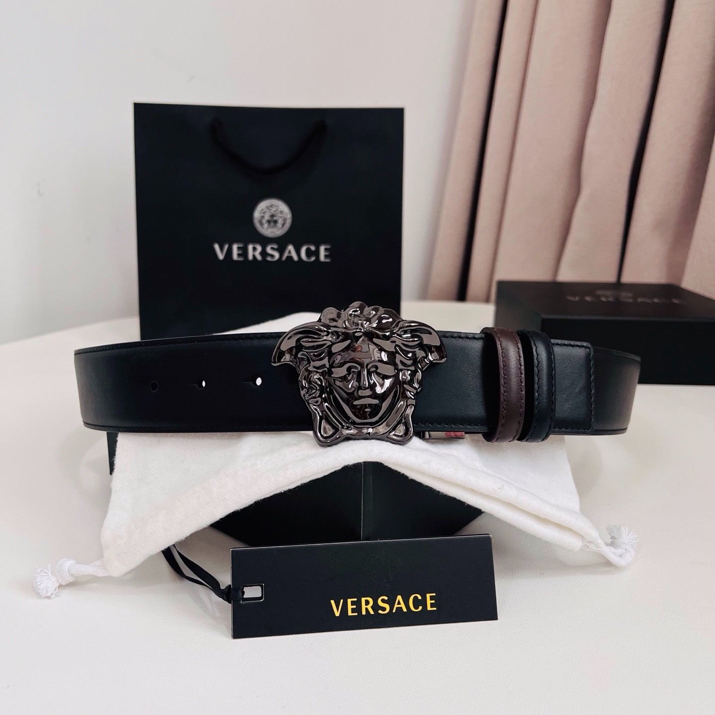 Versace belt REVERSIBLE for sale authentic Classic Belt Width:4.0cm/1.57in