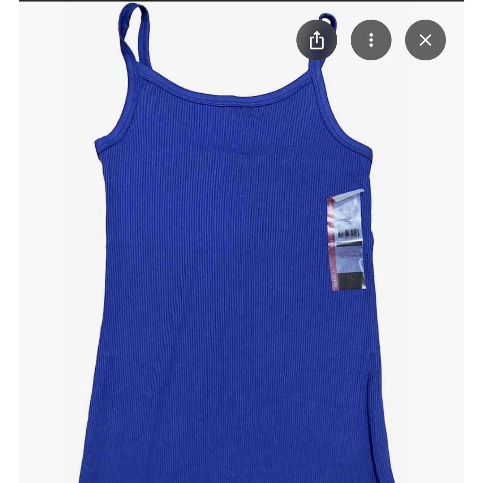 (4 Pack ) JUNIOR’S RIB CAMI Tank TOP Blue XS NEW