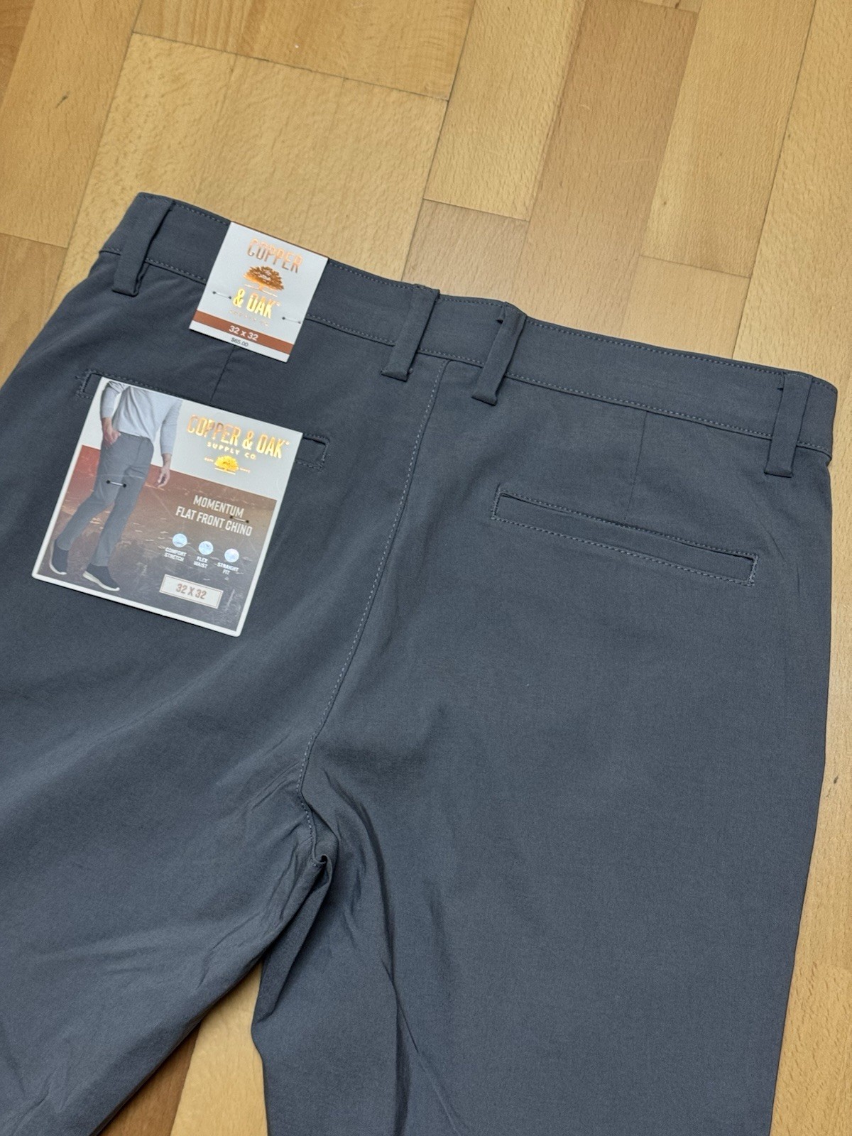 Copper & Oak NWT Men’s Momentum Tech Stretch Pants Gray 32×32 new