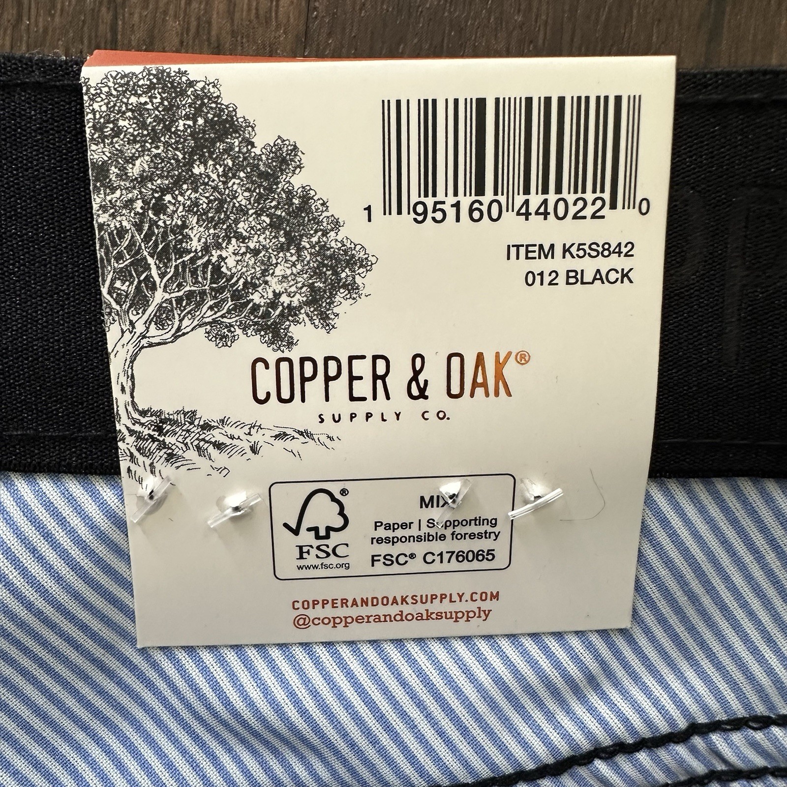 Copper & Oak NWT Men’s 38×30 5 Pocket Polyester Pants Black K5S842 NWT $75