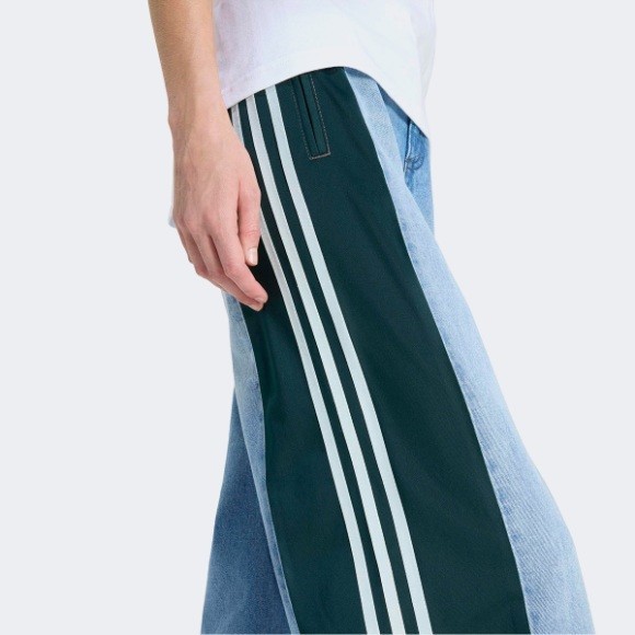 Adidas Denim Firebird Pants Womens – Light Blue / KF2318 / Expedited Shipping