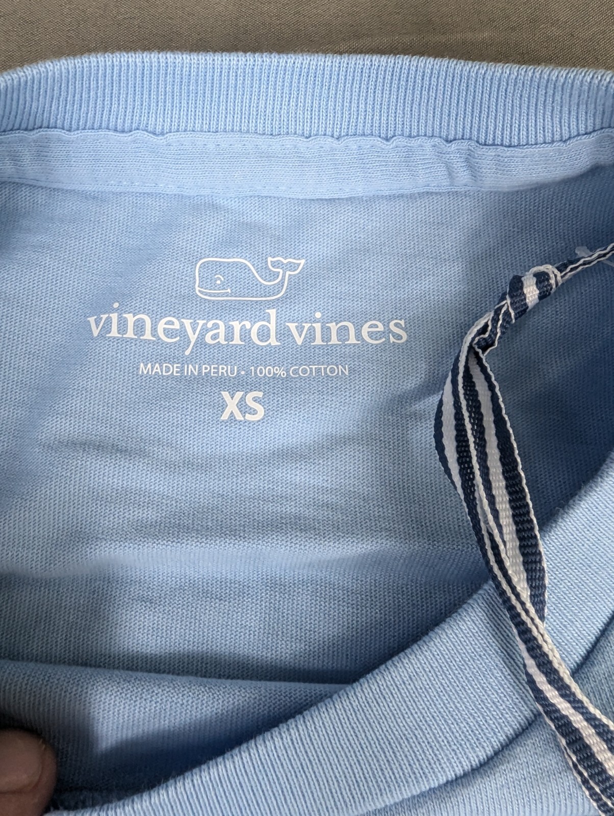 Vineyard Vines Shirt Mens Extra Small Blue Blank Tee Short Sleeve NWT $42 MSRP