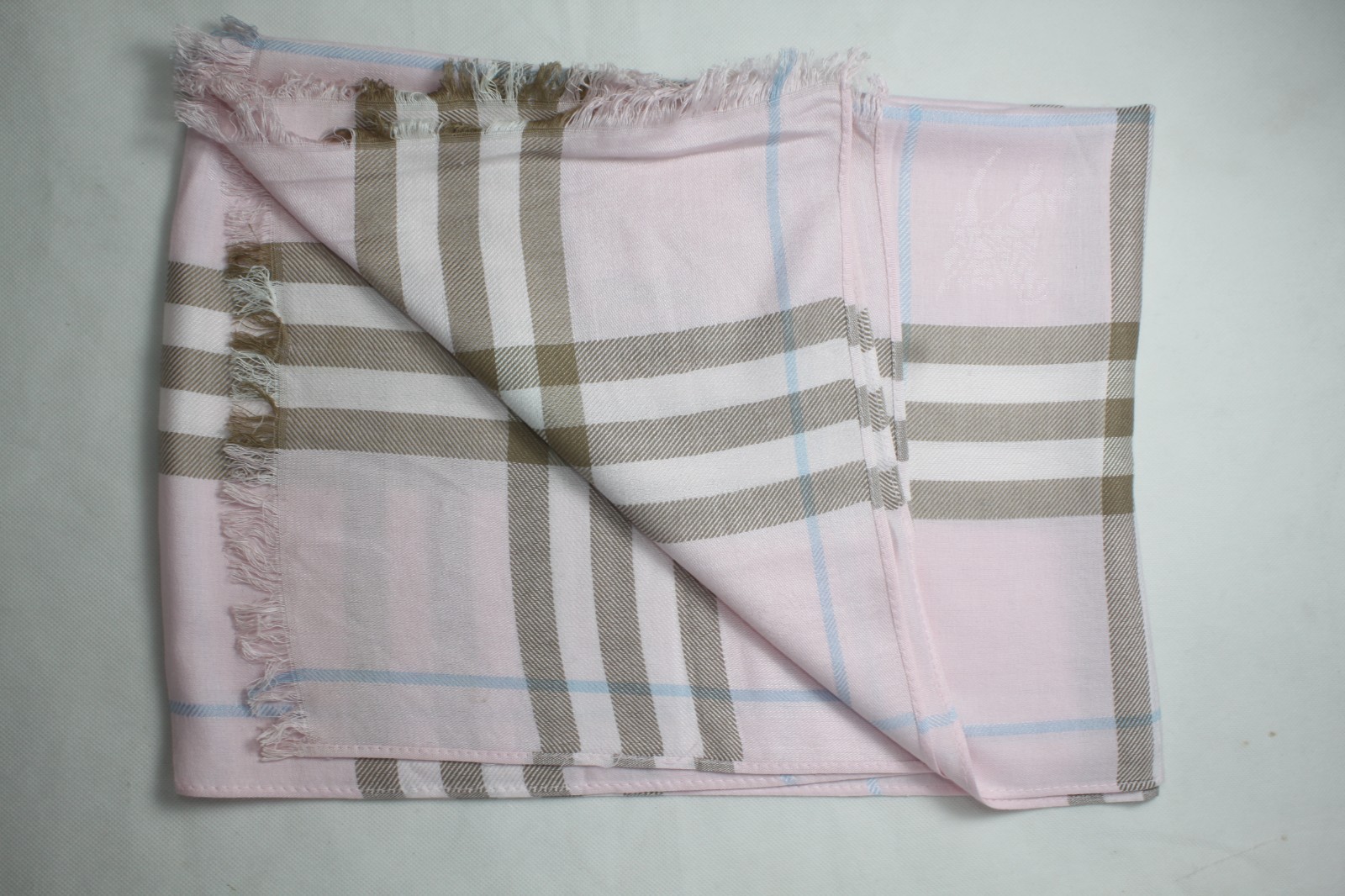 Authentic Burberry Scarf Shawl Stole Wrap 100% Cashmere Multicolor Used