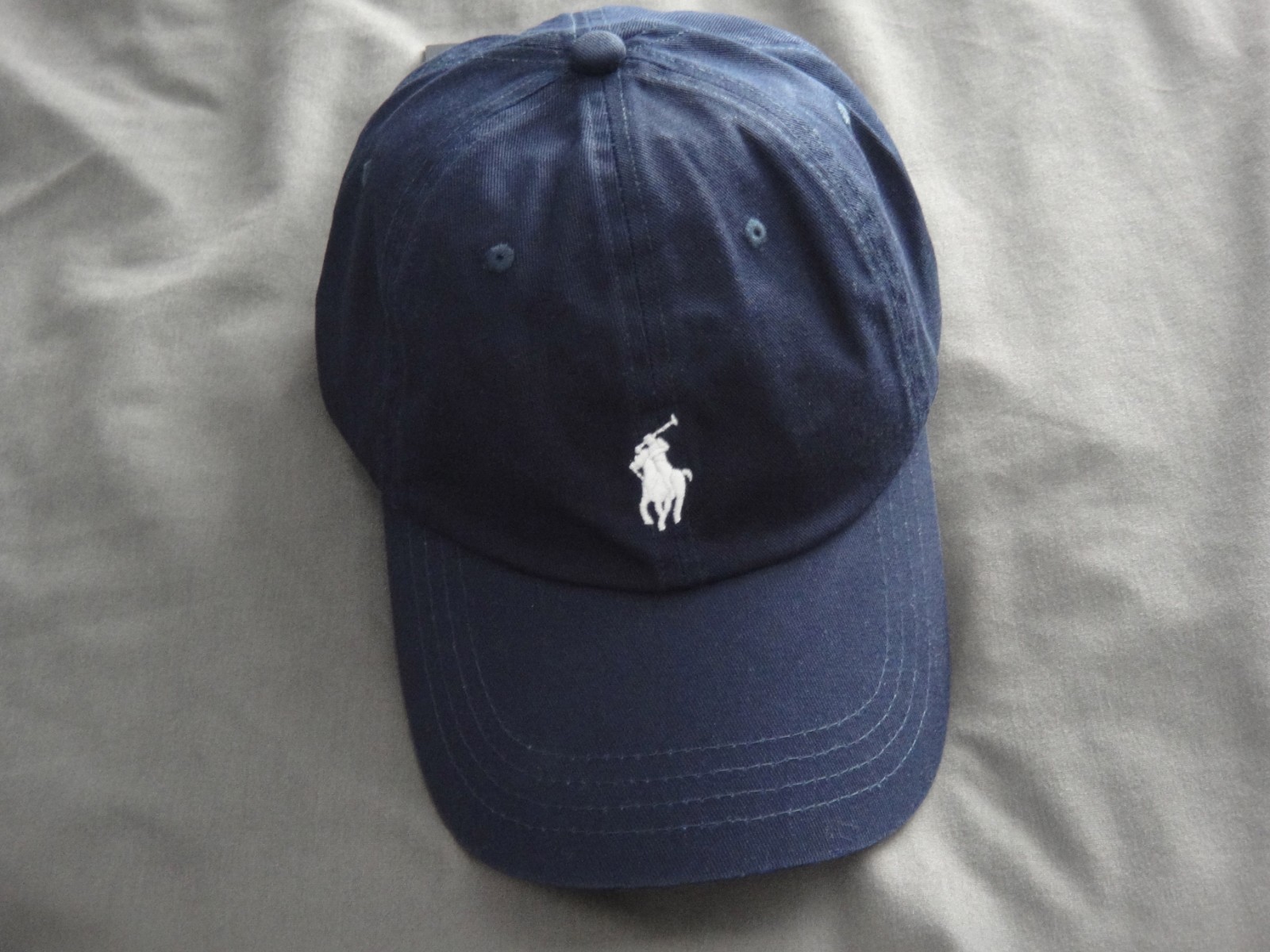 POLO RALPH LAUREN Women Navy Blue One Size Cotton Chino Adjustable Ball CAP, NWT