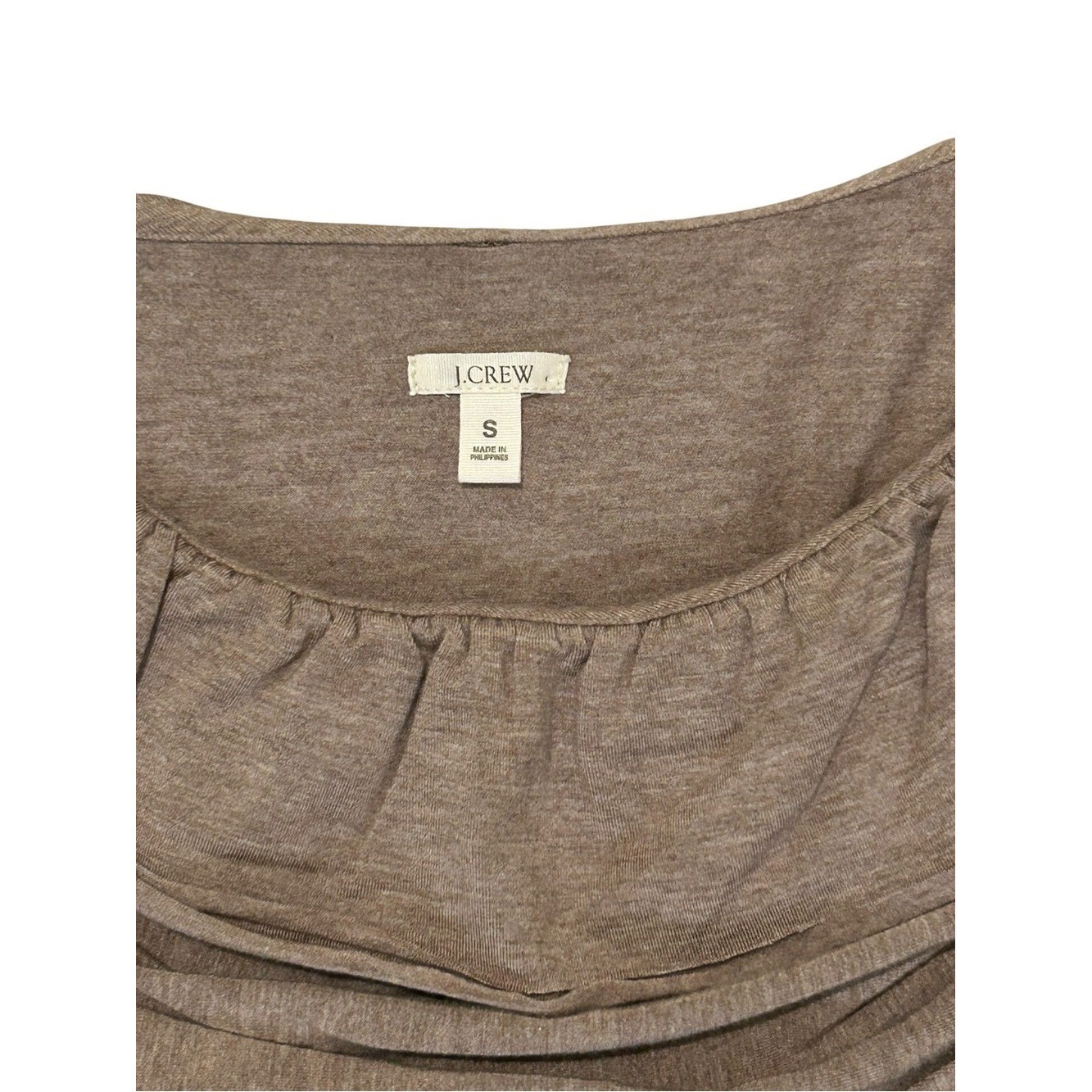 J. Crew Taupe Sleeveless Cowl-Neck Casual Dress