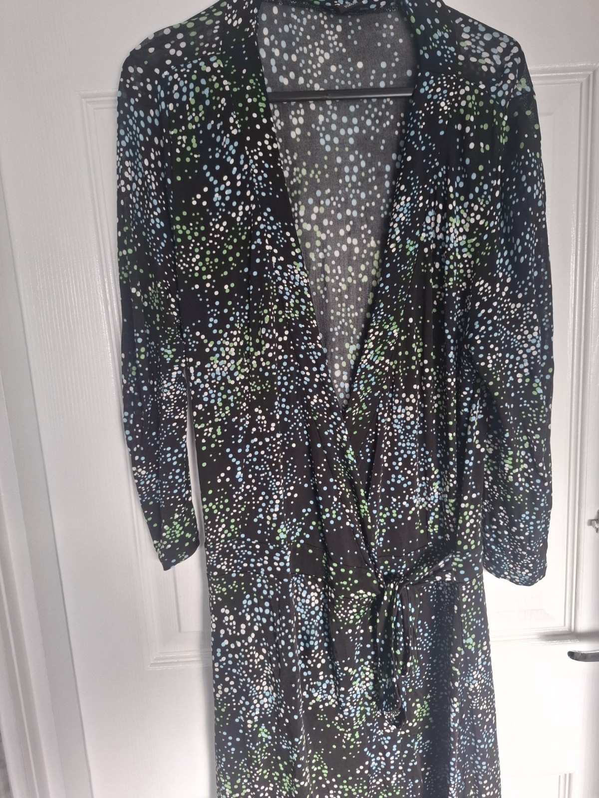 Ladies Size 10 H&M Summer Wrap Dress Stretch Fabric Midi Length Vgc