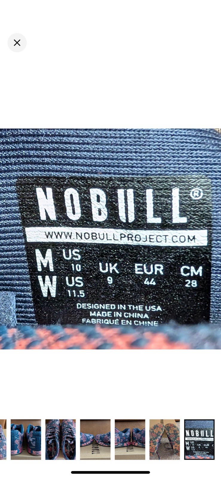 NOBULL Men’s Low Top Athletic Sneaker, Blue/Pink Floral, Lace-Up