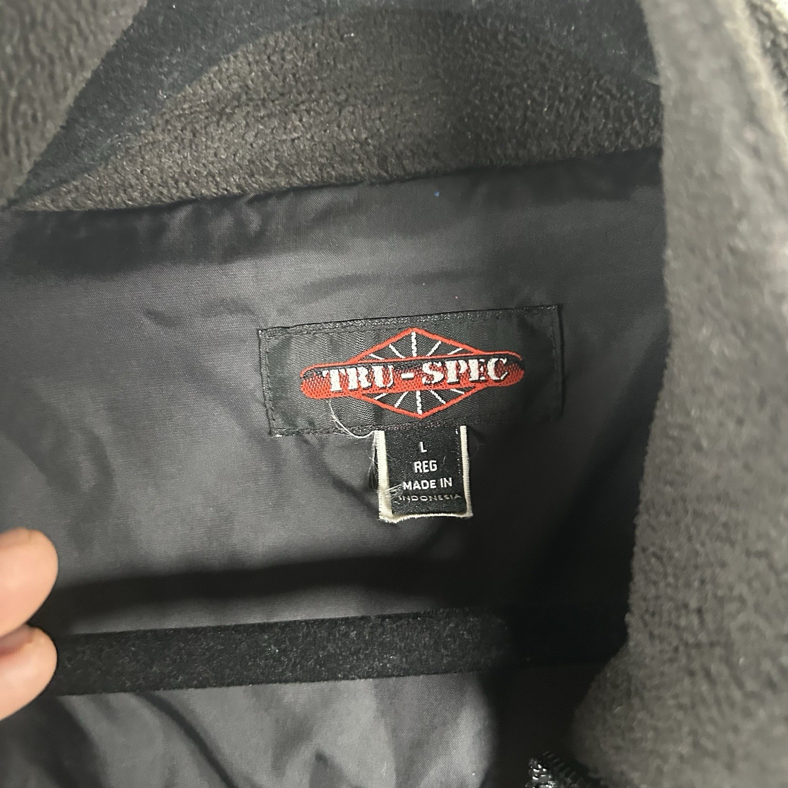 Tru-Spec Tactical Jacket Mens Large Black Removable Fleece Liner Cold Weather