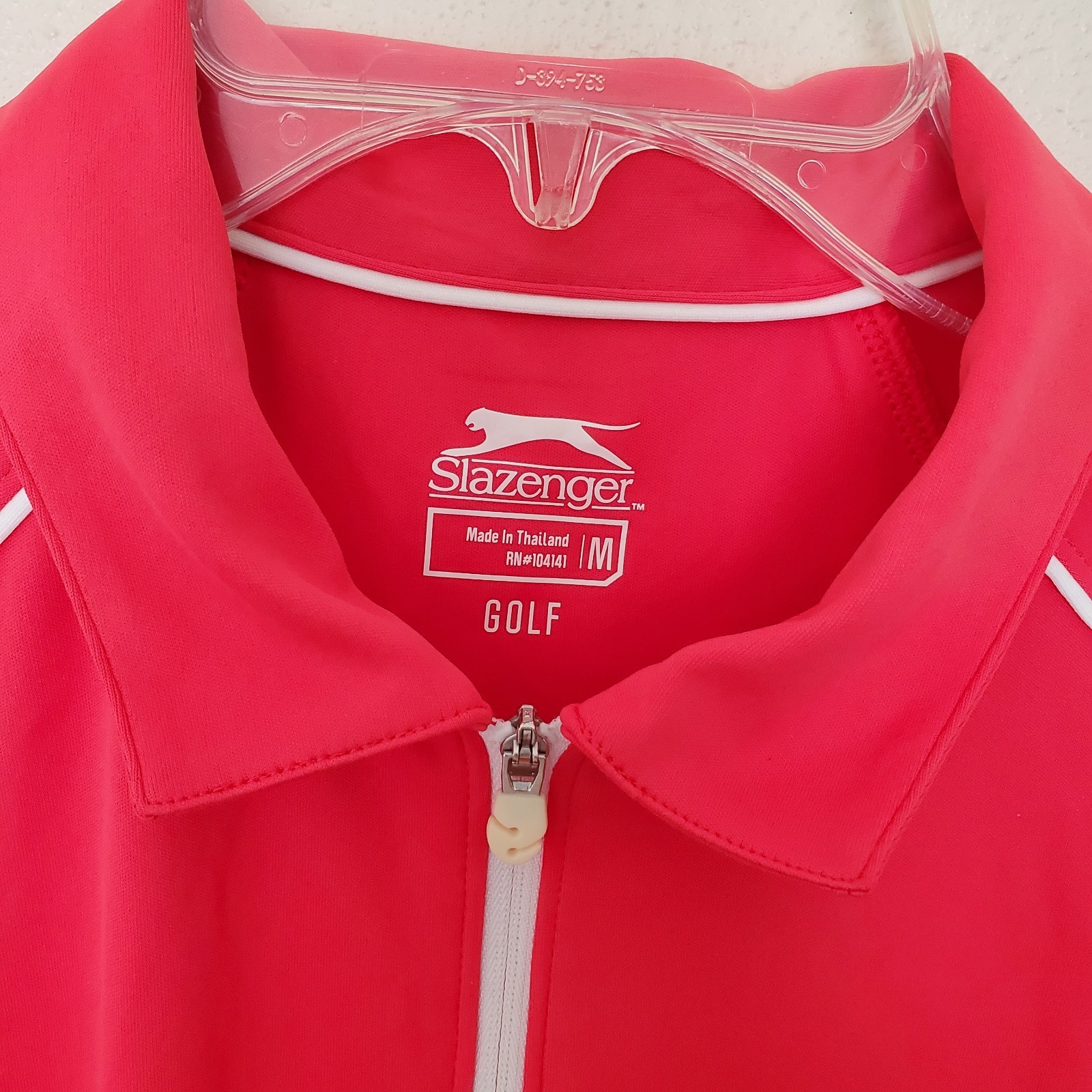 Slazenger Top Sleeveless 1/4 Zip Collared Solid Golf Activewear Top Orange Sz M