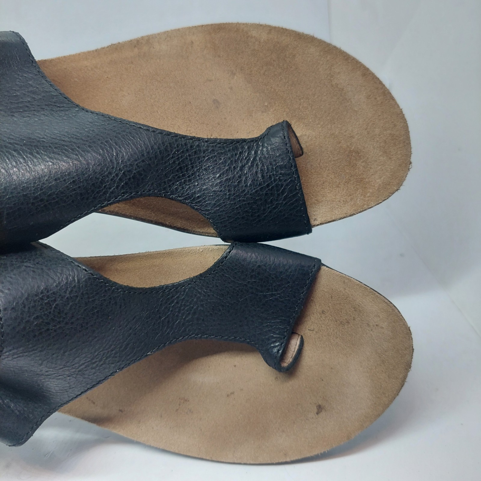 Dansko Reece Sandals Black Leather Thong Slide Womens Size EU 40 US 9.5-10