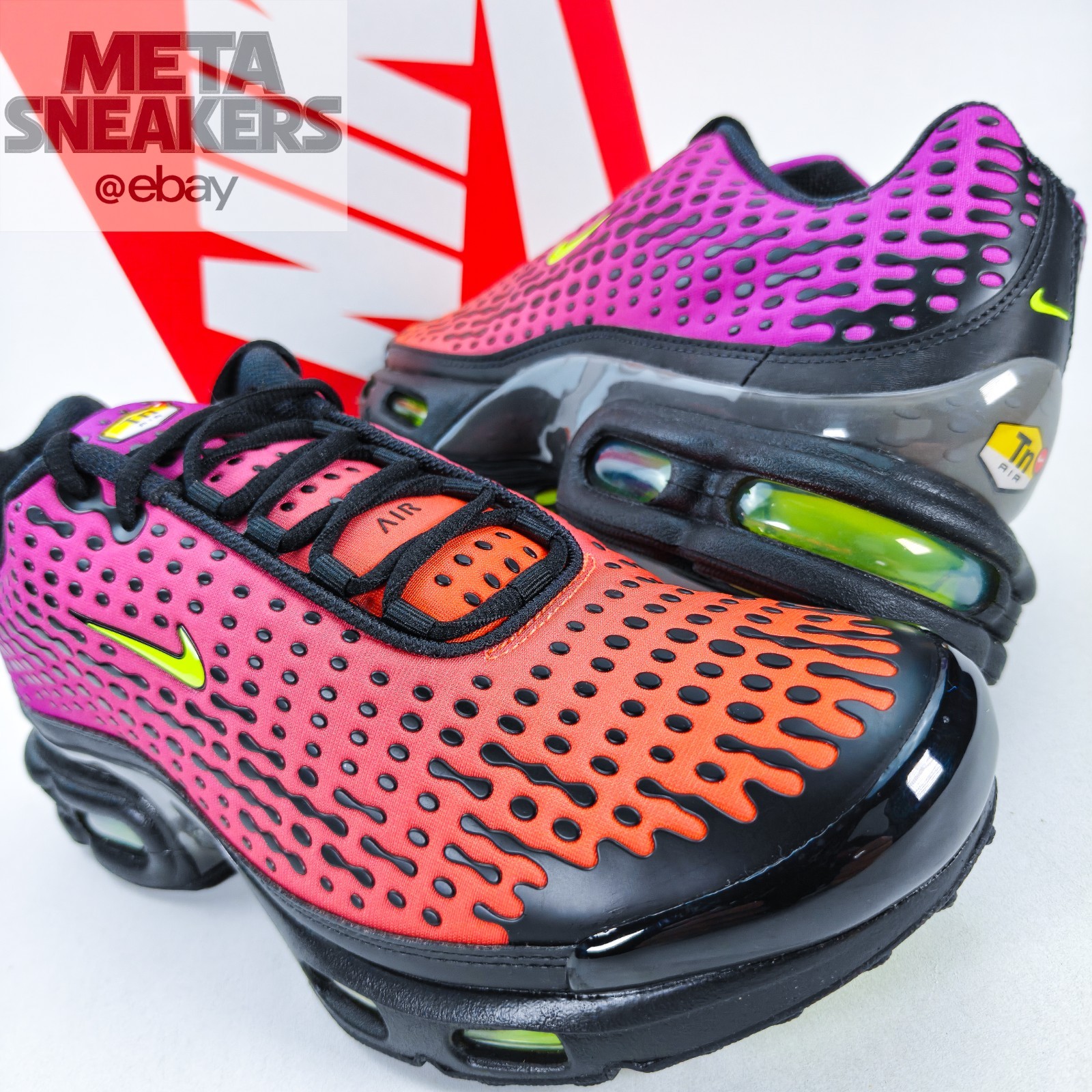 Nike Air Max Plus 7 US 13 Men’s Orange Volt Black Dusk Fade Retro HQ2197 800 NIB