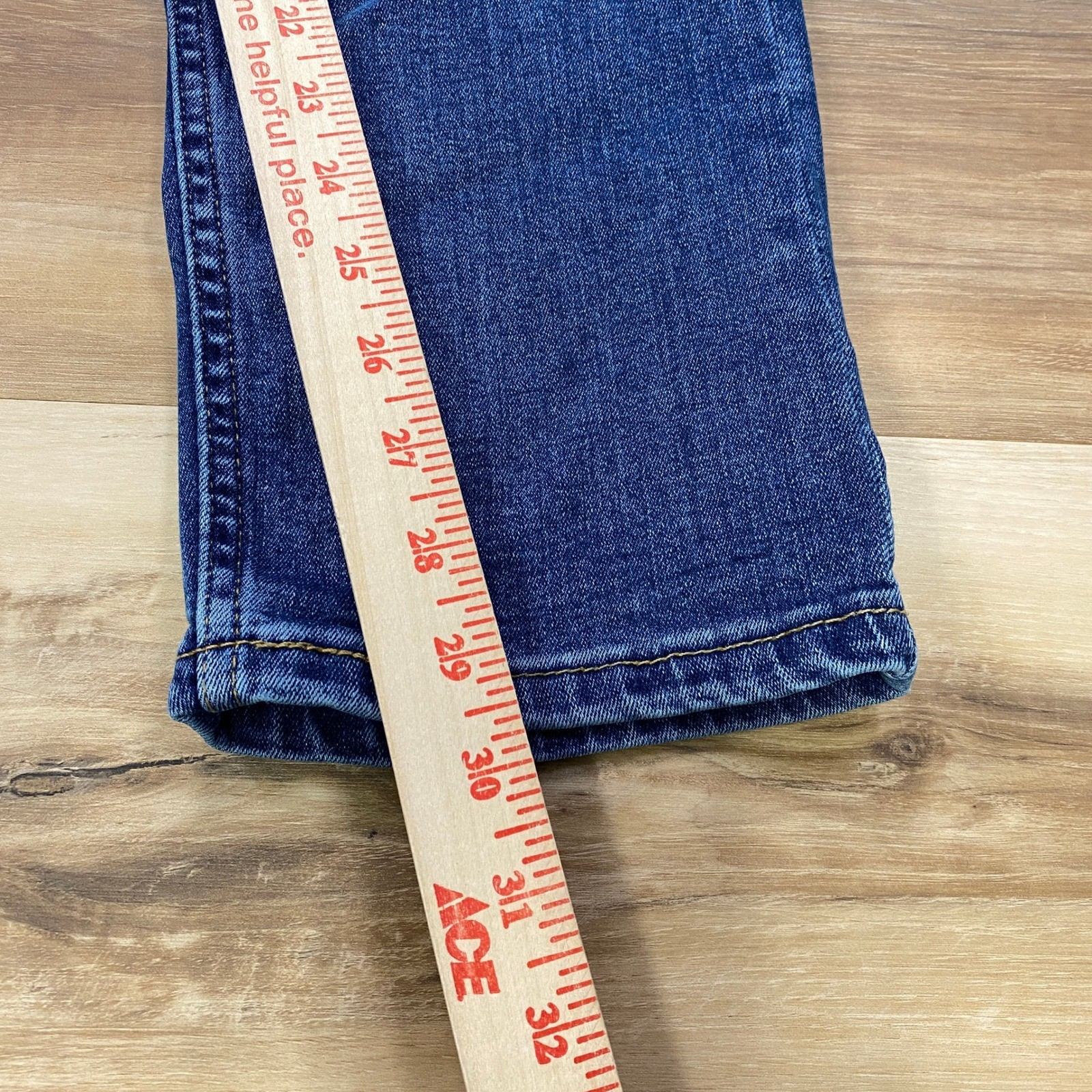 Levi’s 502 Taper Jeans Mens 32×32 Heritage Cotton Blend Regular Fit Blue Indigo
