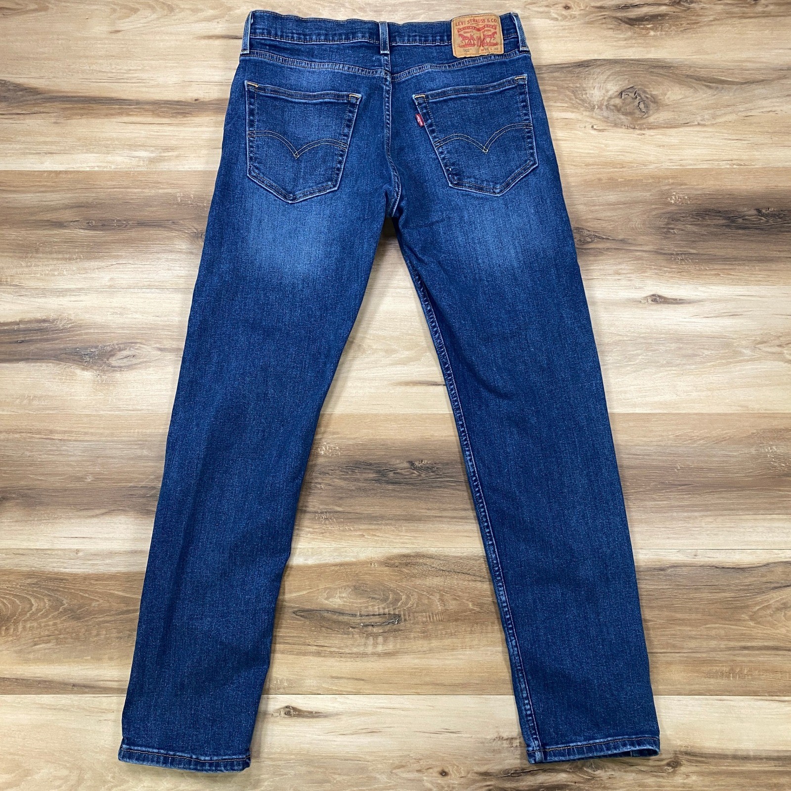 Levi’s 502 Taper Jeans Mens 32×32 Heritage Cotton Blend Regular Fit Blue Indigo