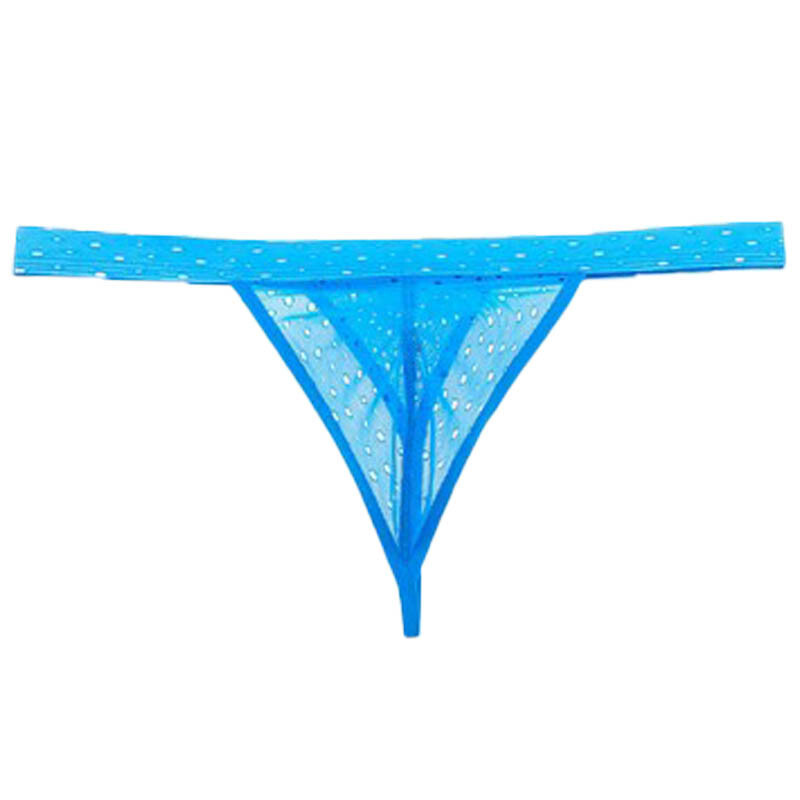 Men’s Sheer Mesh Thongs Underwear Male String Briefs See-throug Low Rise Tangas