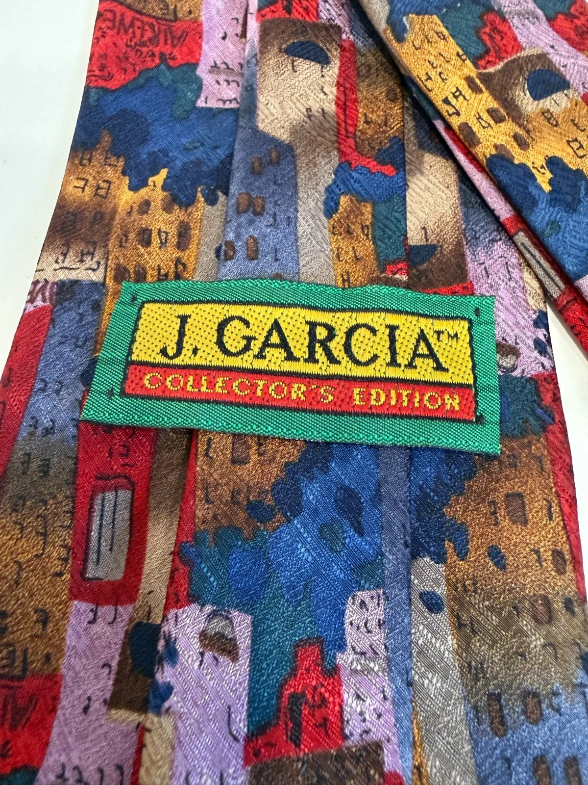 J. Garcia Vintage Tie Lot of 4 abstract geometric 80s 90s Y2K Modern 100% Silk