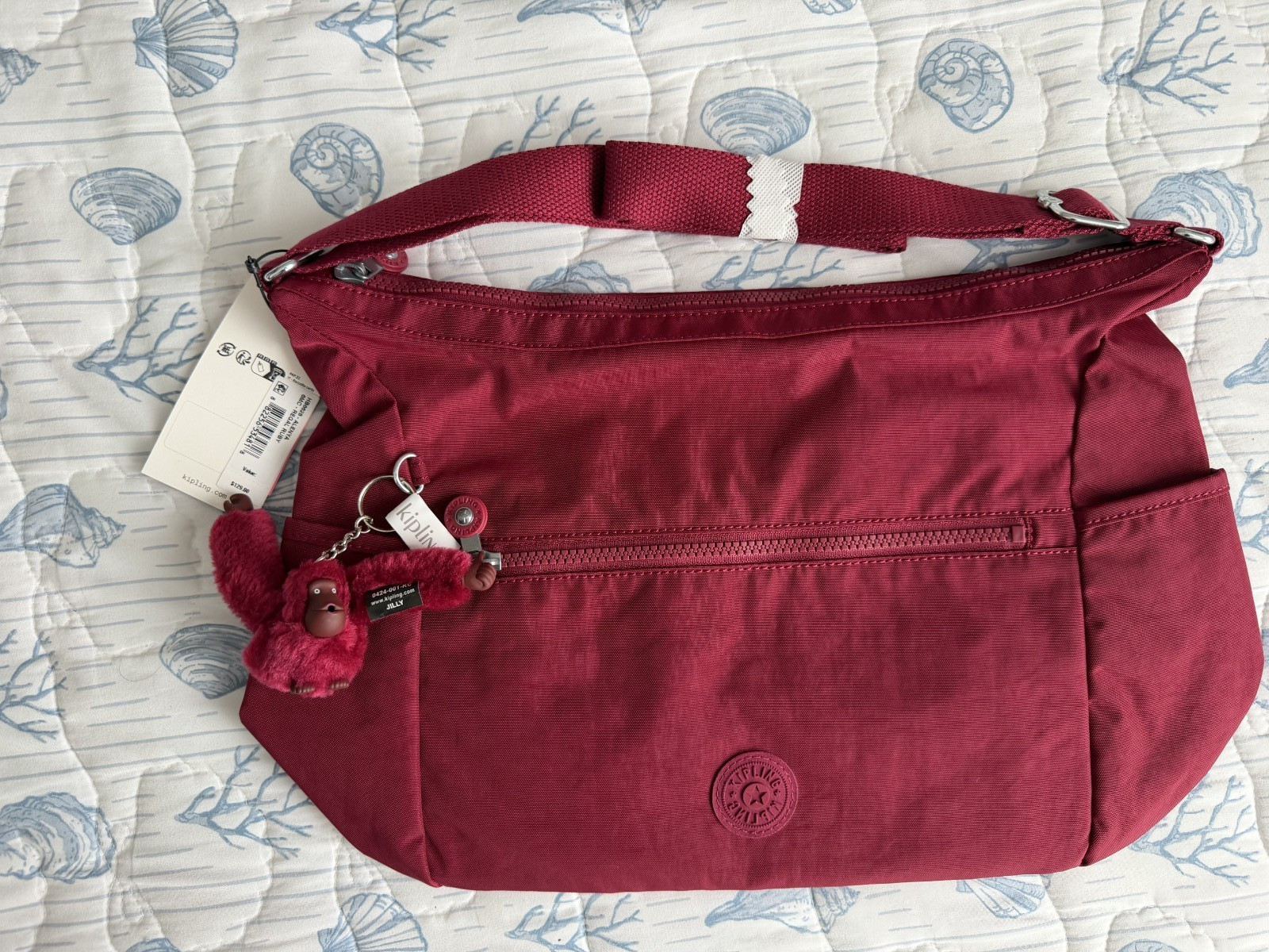 Kipling Alenya Crossbody Bag Deep Burgundy Red Lightweight Travel Purse NEW