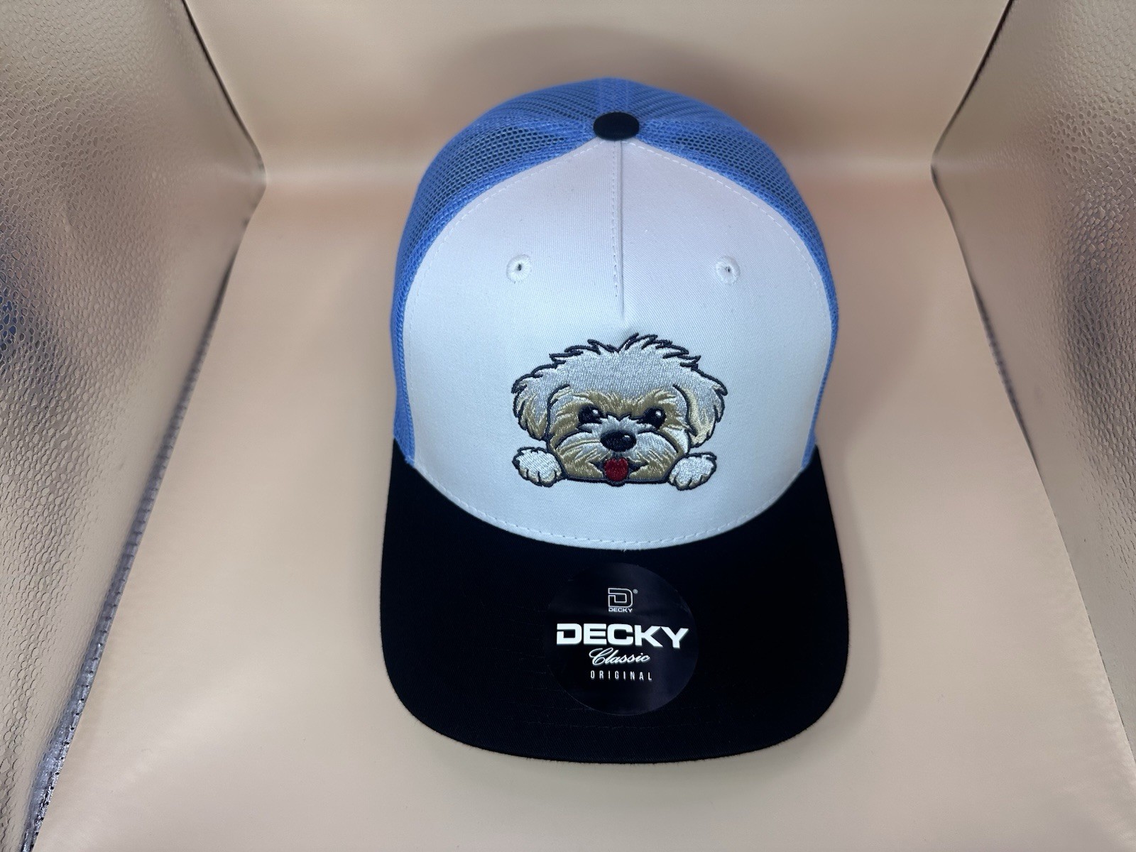 Trucker Hat 5 Panel,Puppy Embroidered Doggie