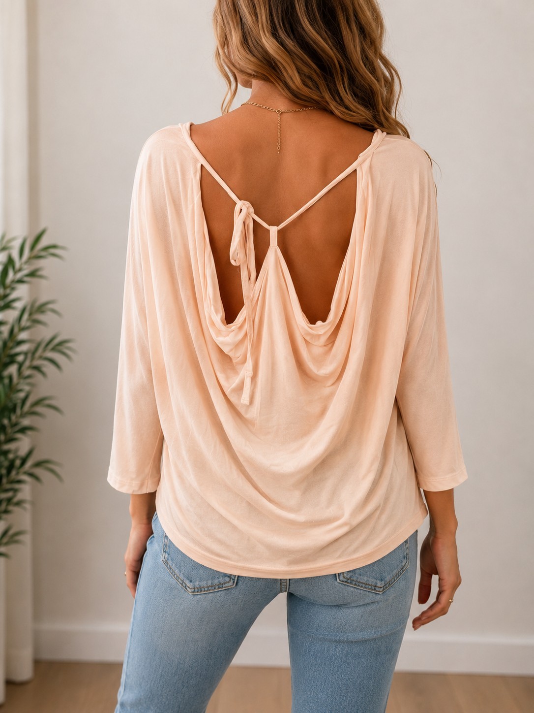 BUFFALO David Bitton Rhinestone Skull Open Back Scoop Neck Oversized Top XS