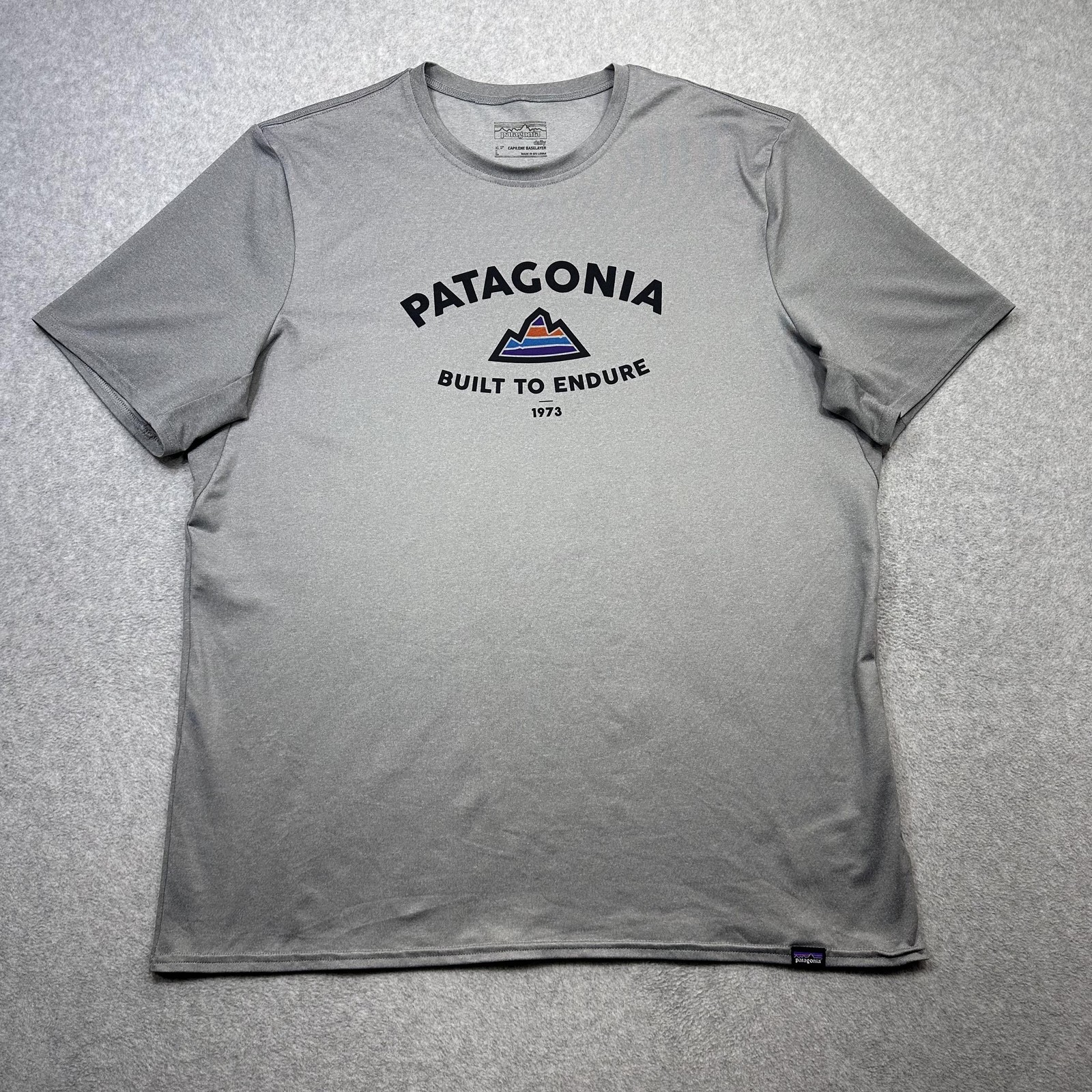 Patagonia Capilene Daily Baselayer Tee Shirt Mens Large Gray Built To Endure