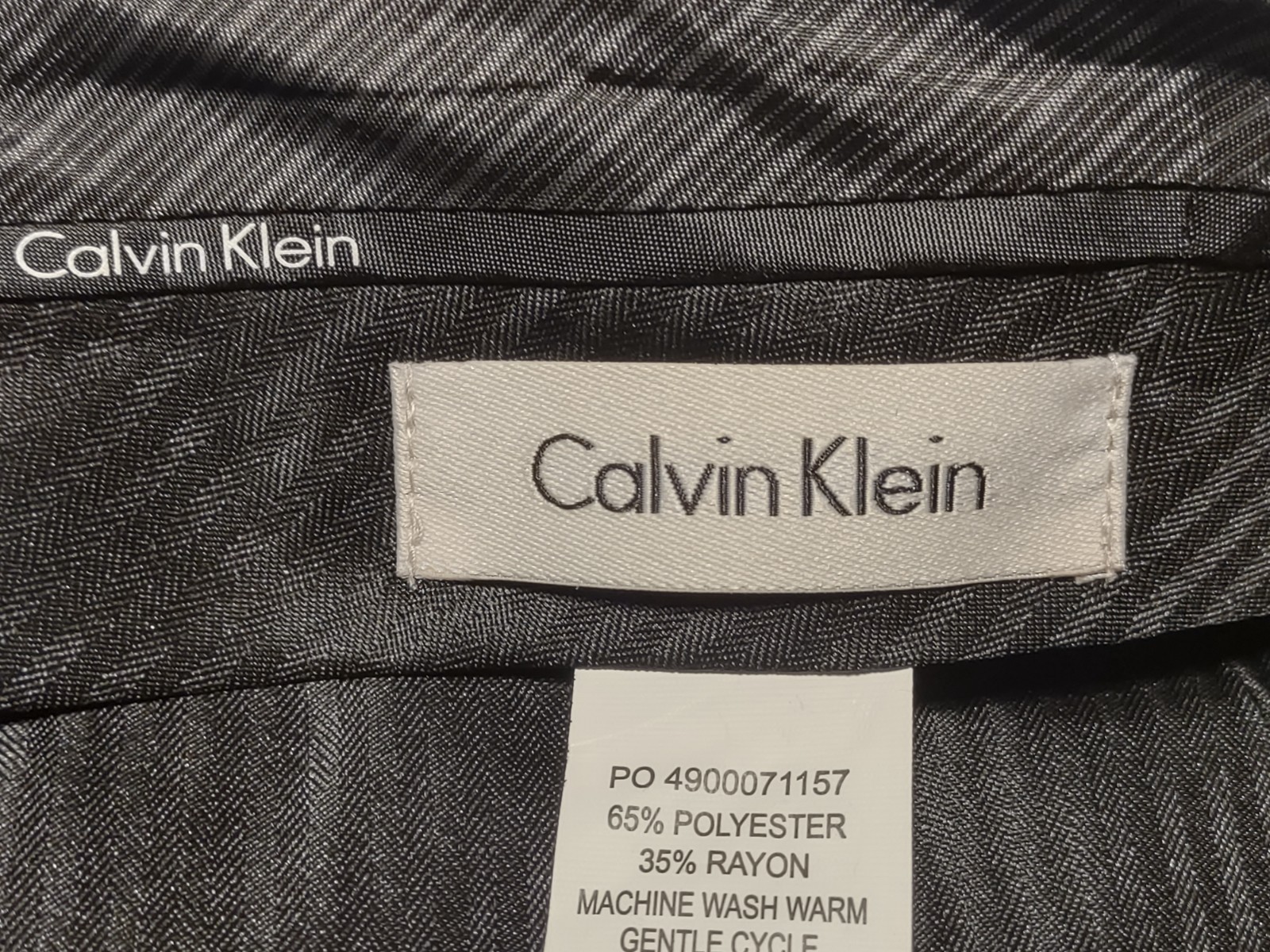 NWT – Calvin Klein – Men’s Flat Front Dress Pants – Charcoal – 42W x 42L
