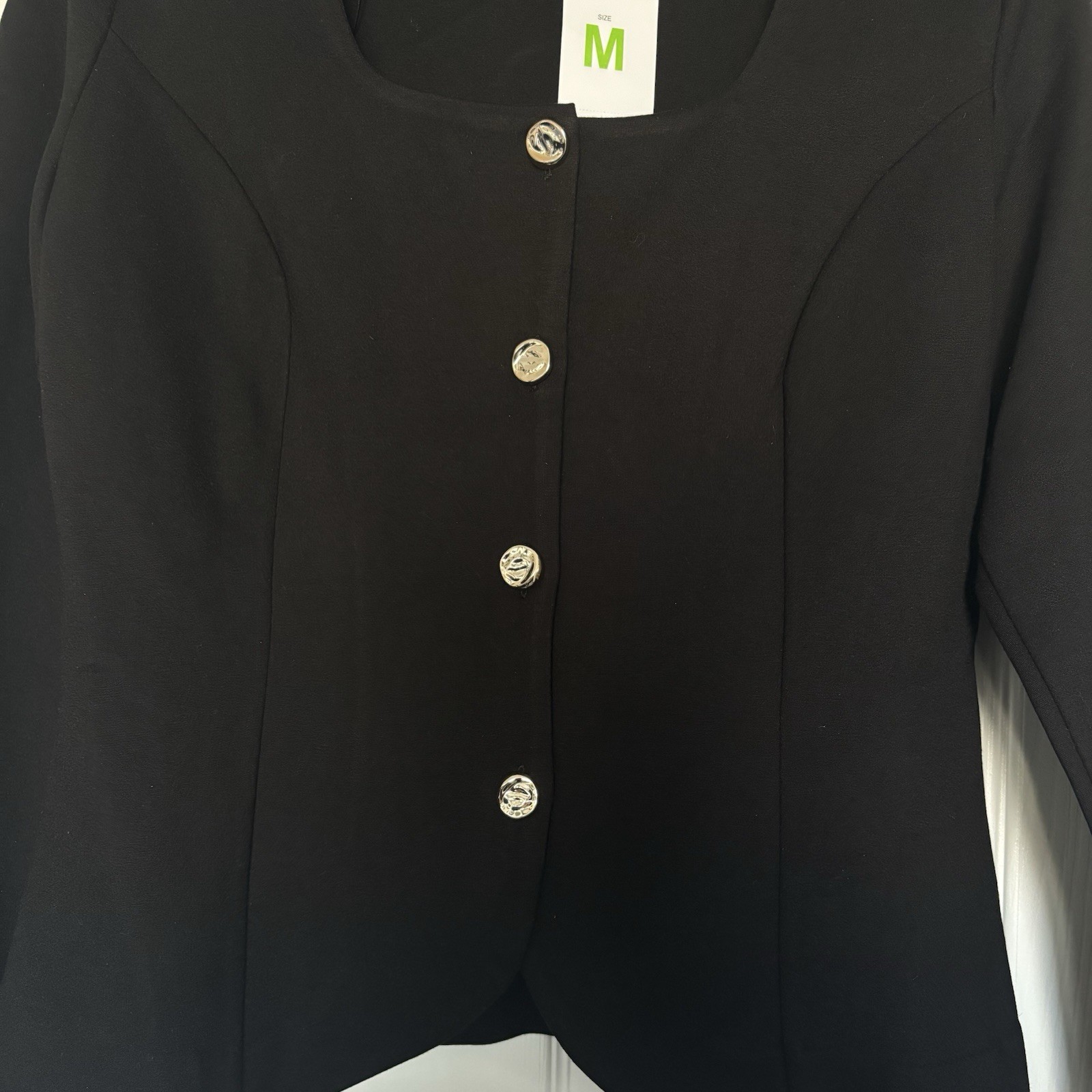 Primark Black Jacket Blazer Button Up Size 12/14 BNWT Smart Casual Formal Work