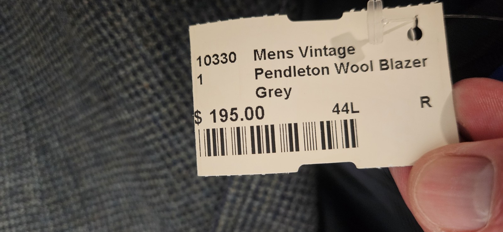 New Pendleton Wool Blazer Western Elbow Patches Gray Black Shooter Jacket 44 L