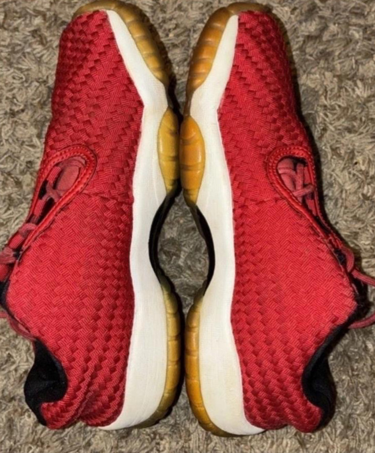 Nike Air Jordan Future Low Boys Size 5Y Red Woven Sneakers 724813-601🔥FAST SHIP