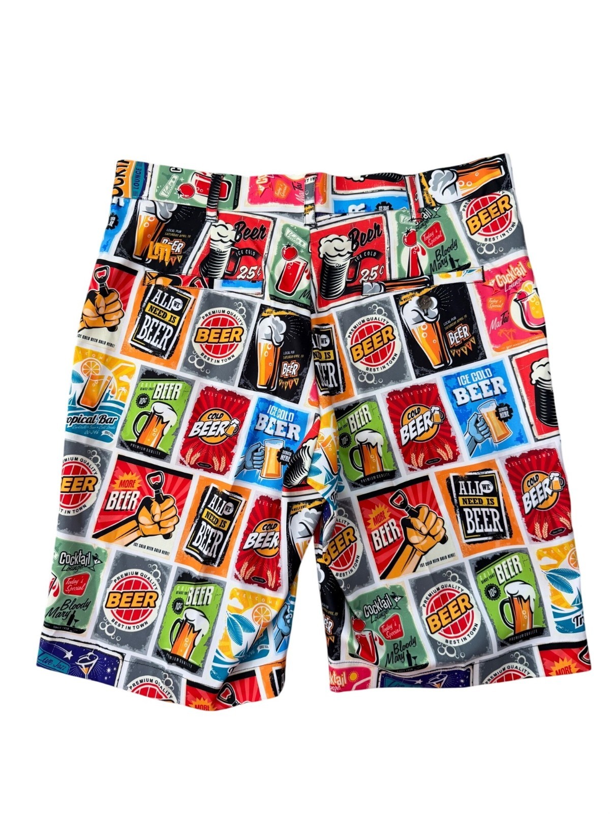 Loudmouth Golf Beer & Cocktail Lounge Heritage Golf Shorts in Multicolor Size 34