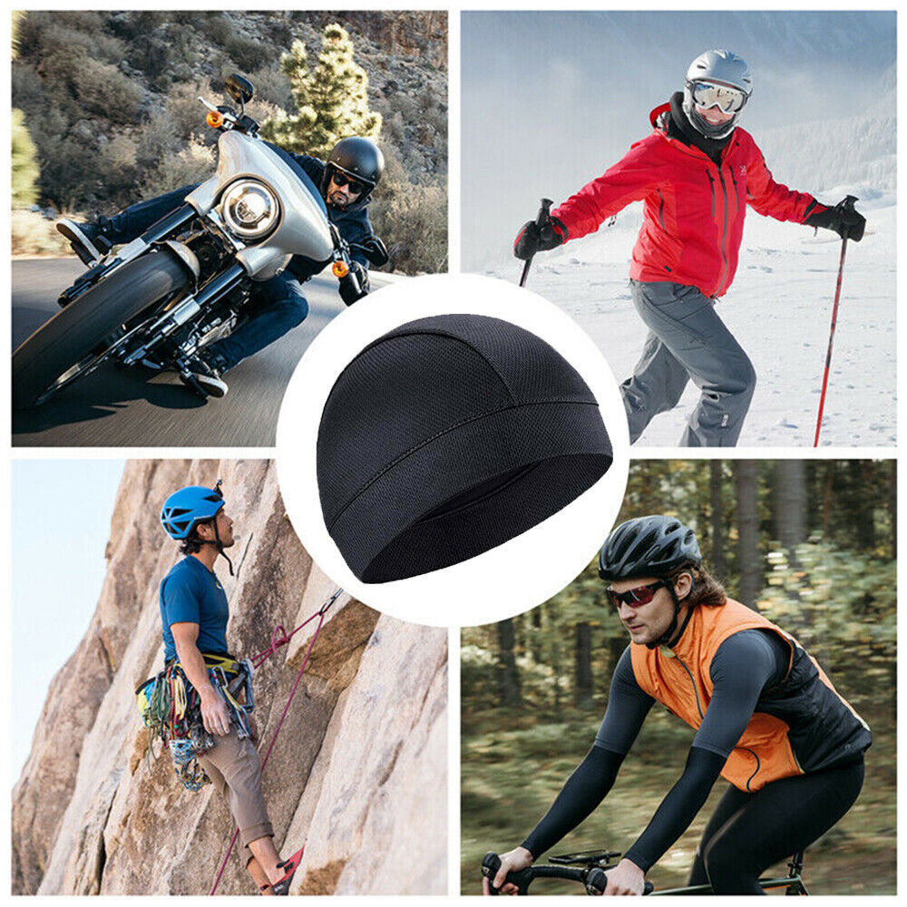 1-3PCS Men Moisture Wicking Skull Cap Helmet Liner Running Beanie Caps Dome Cap