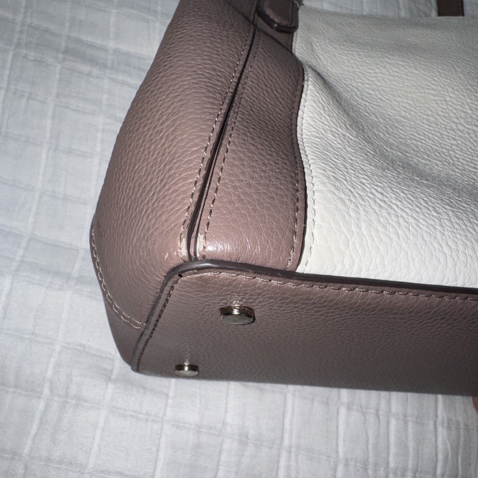 Kate Spade Triple Compartment Leather Satchel; No Crossbody Strap