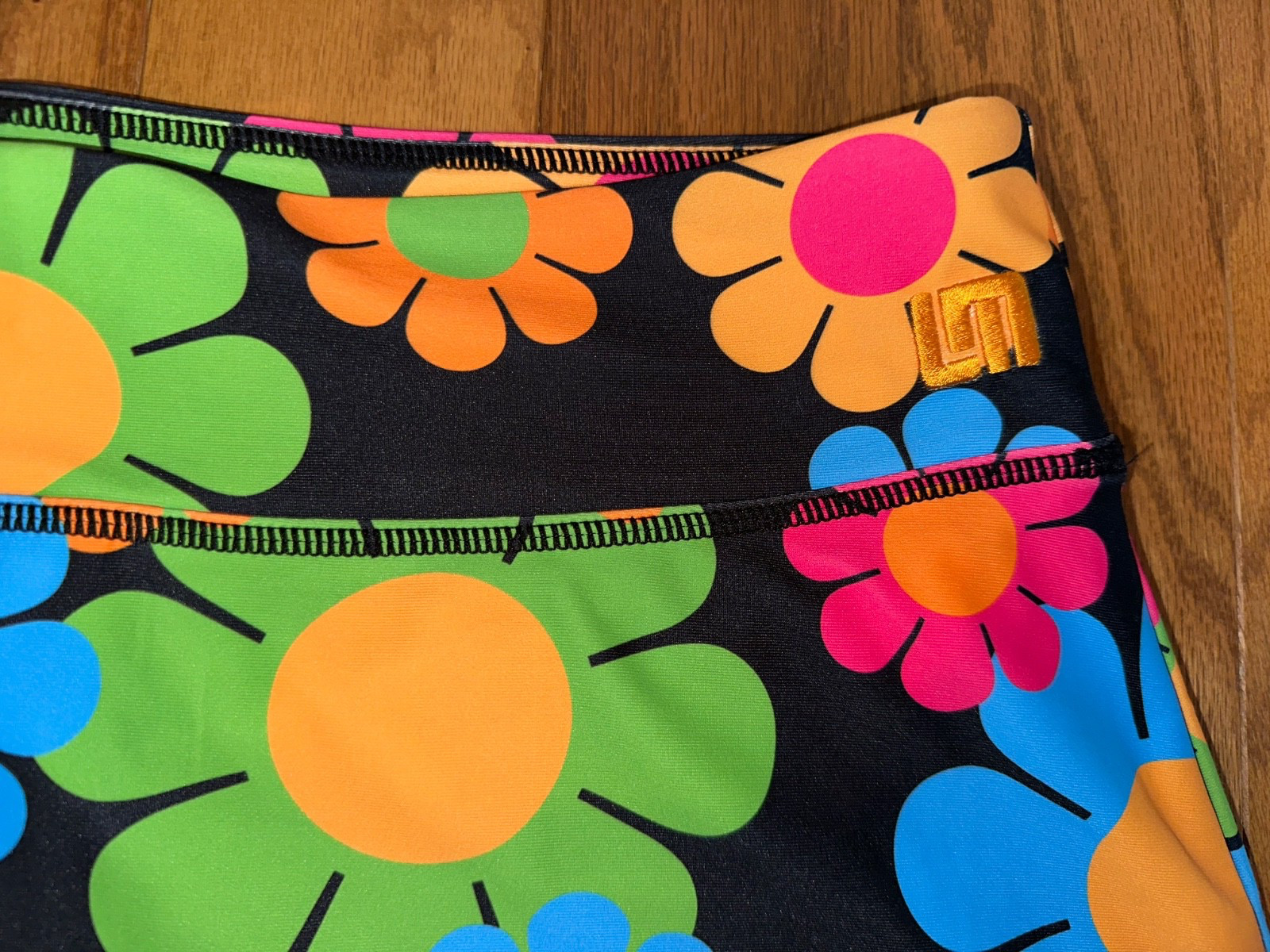 Loudmouth Ladies Black Blue Pink Flowers Skort Athletic Resort Wear waist 28in