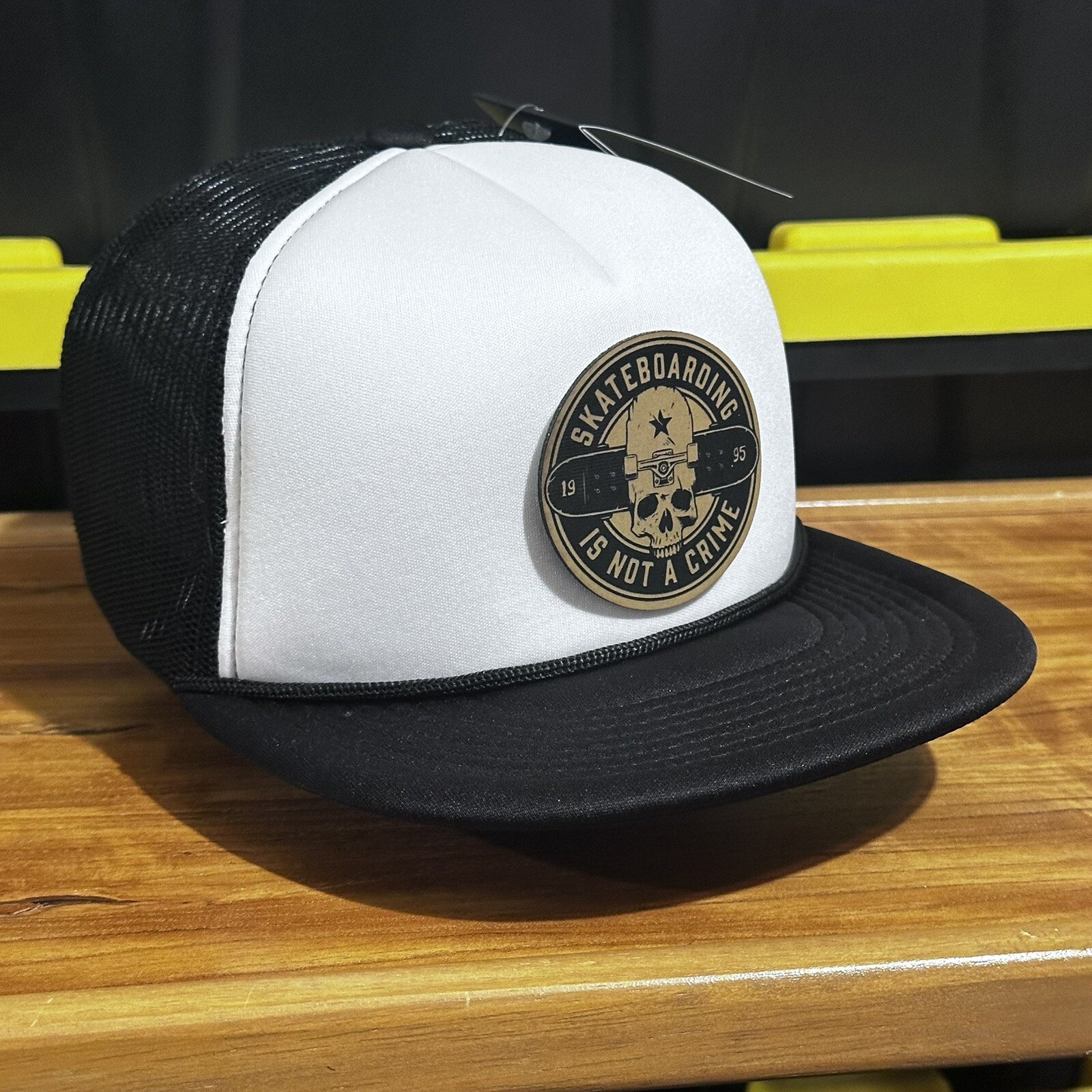 Decky Trucker Hat SKATEBOARDING SnapBack Hat Style Leather Patch