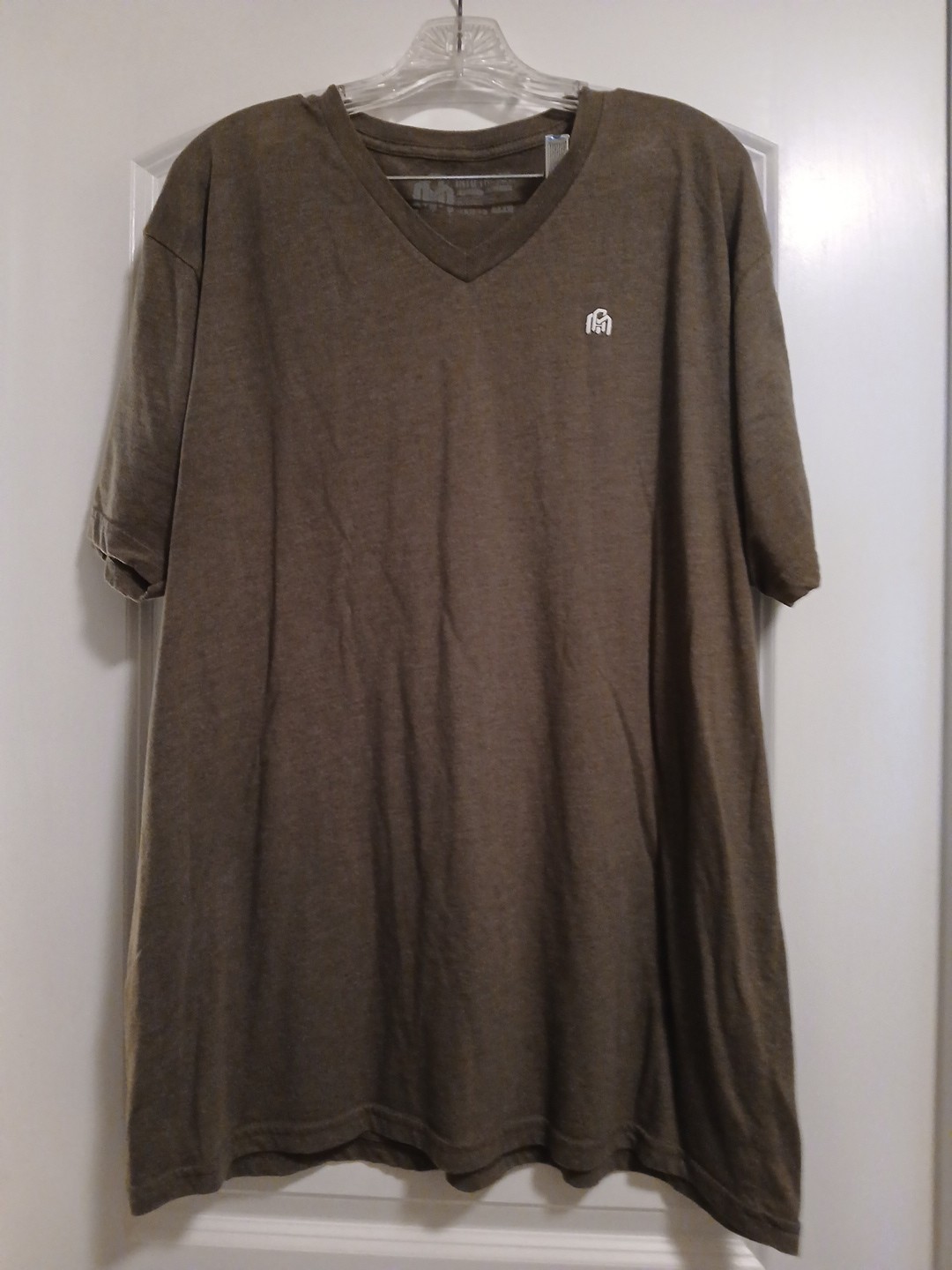 Men’s T Shirt Crew Neck Into The AM Olive Green XXL Short Sleeve