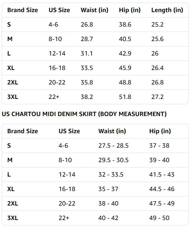 Women’s Summer Casual Elastic Waist Pockets Work Midi Denim A Line Skirt