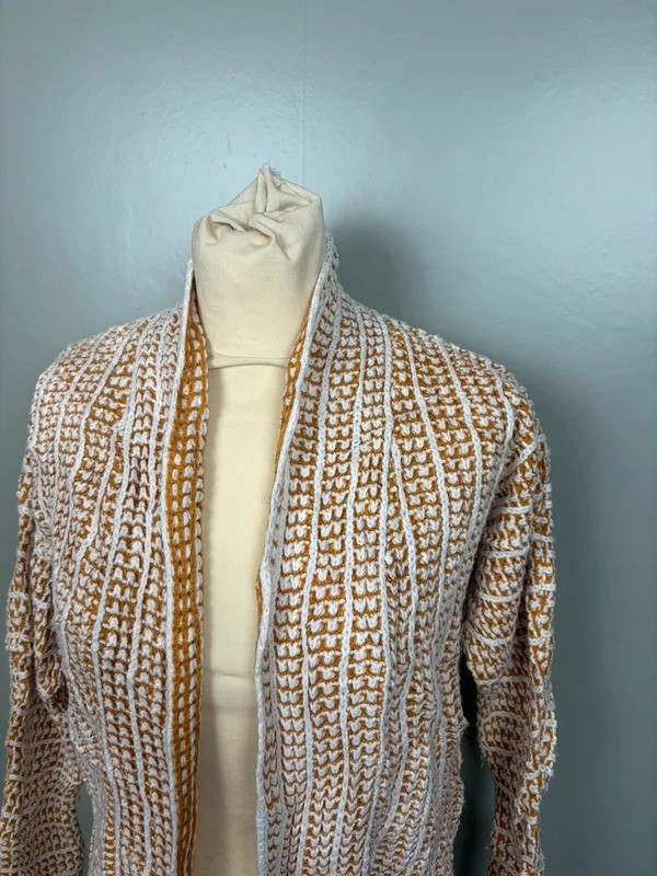 Pink Rose Chunky Knit Open Front Cardigan S