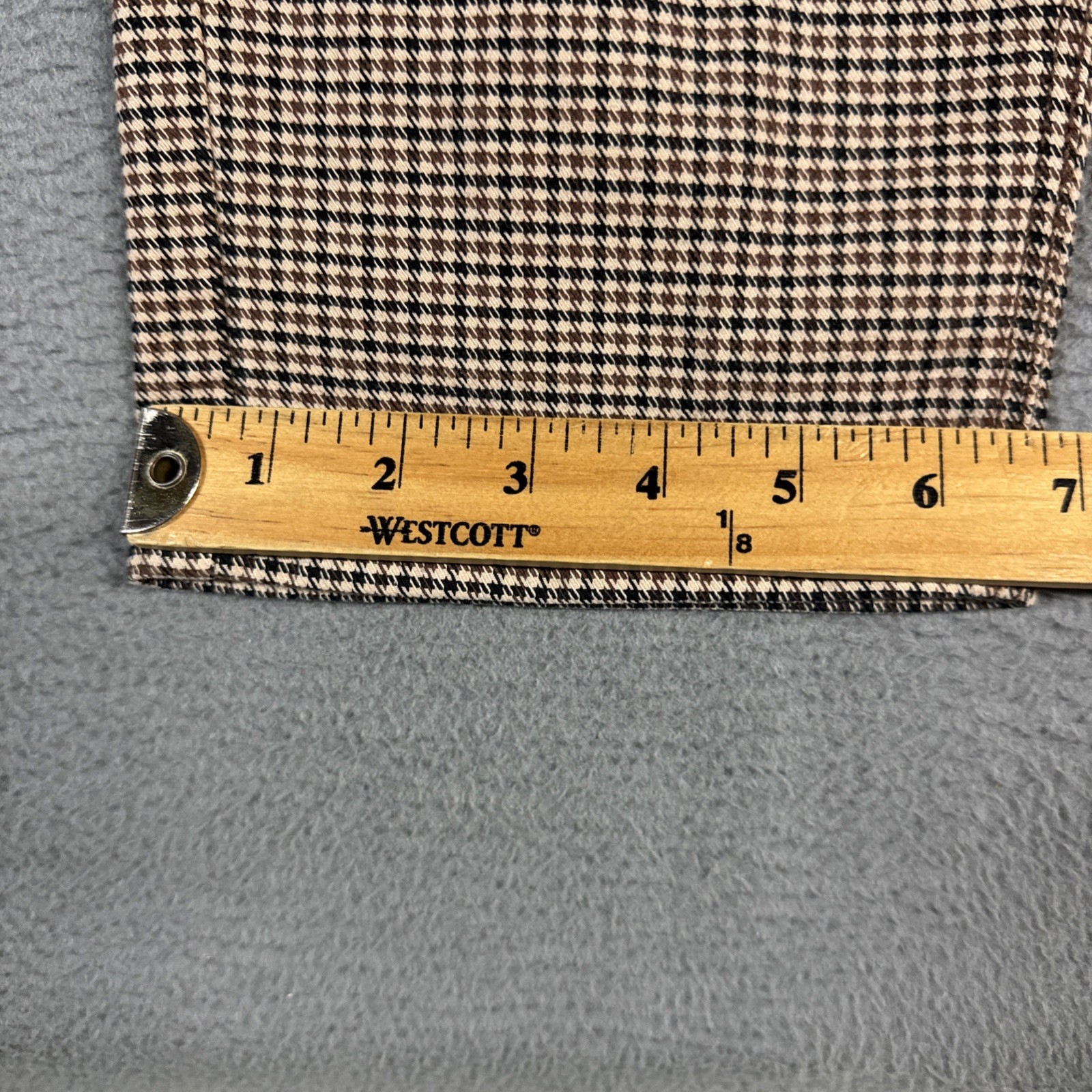 American Eagle Jeans Womens 12 Long Brown Houndstooth Mom Jean Stretch Cotton