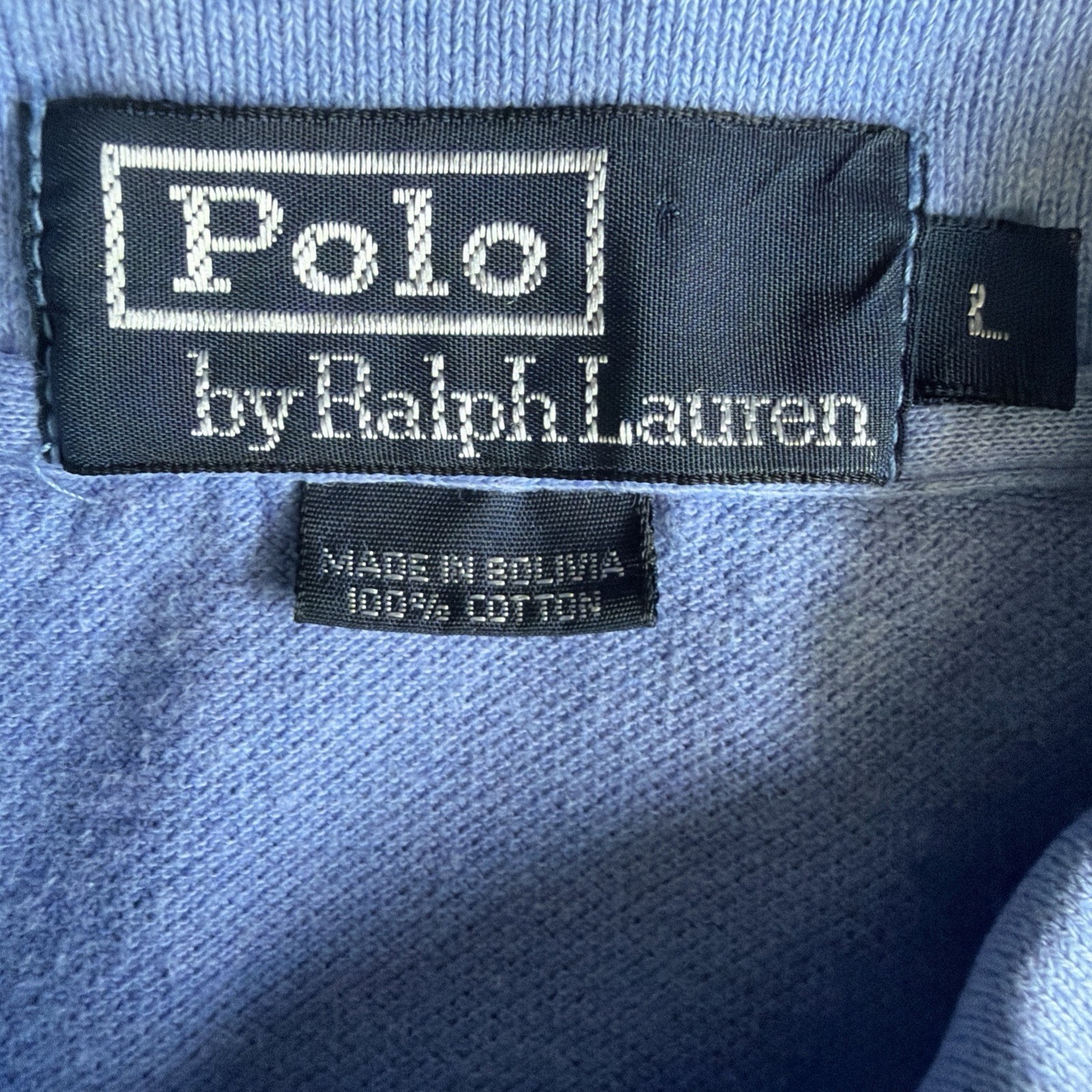 VTG 1990s Polo by Ralph Lauren Short Sleeve Blue w/Pink Pony Men’s L Sri Lanka