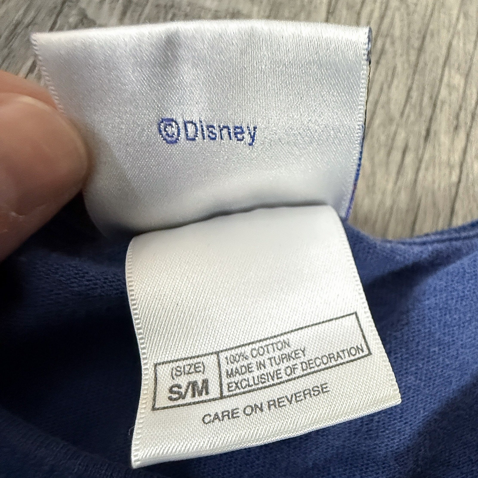 Disneyland Resort Mickey Mouse USA Flag Tee Blue Patriotic S/M Made in Turkey