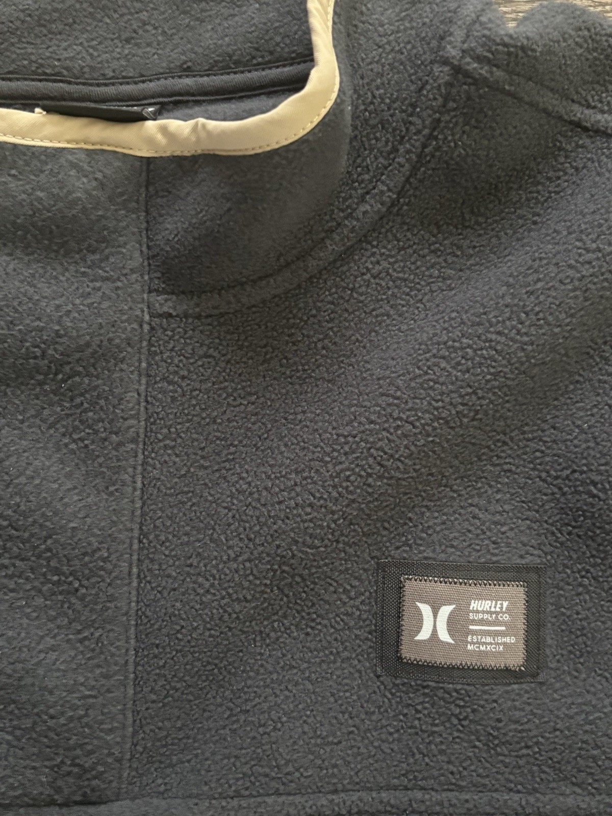 Hurley Blue Quarter Zip/snap Fleece Pullover Mens Sz XXL