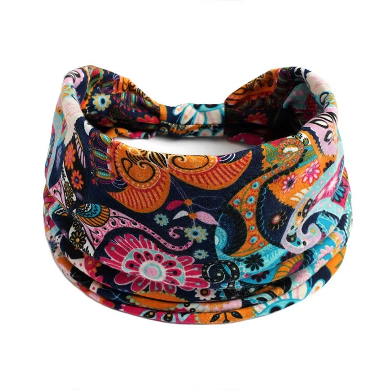 Bandanna Wide Sports Yoga Headband Stretch Hairband Elastic Hair Band Turban