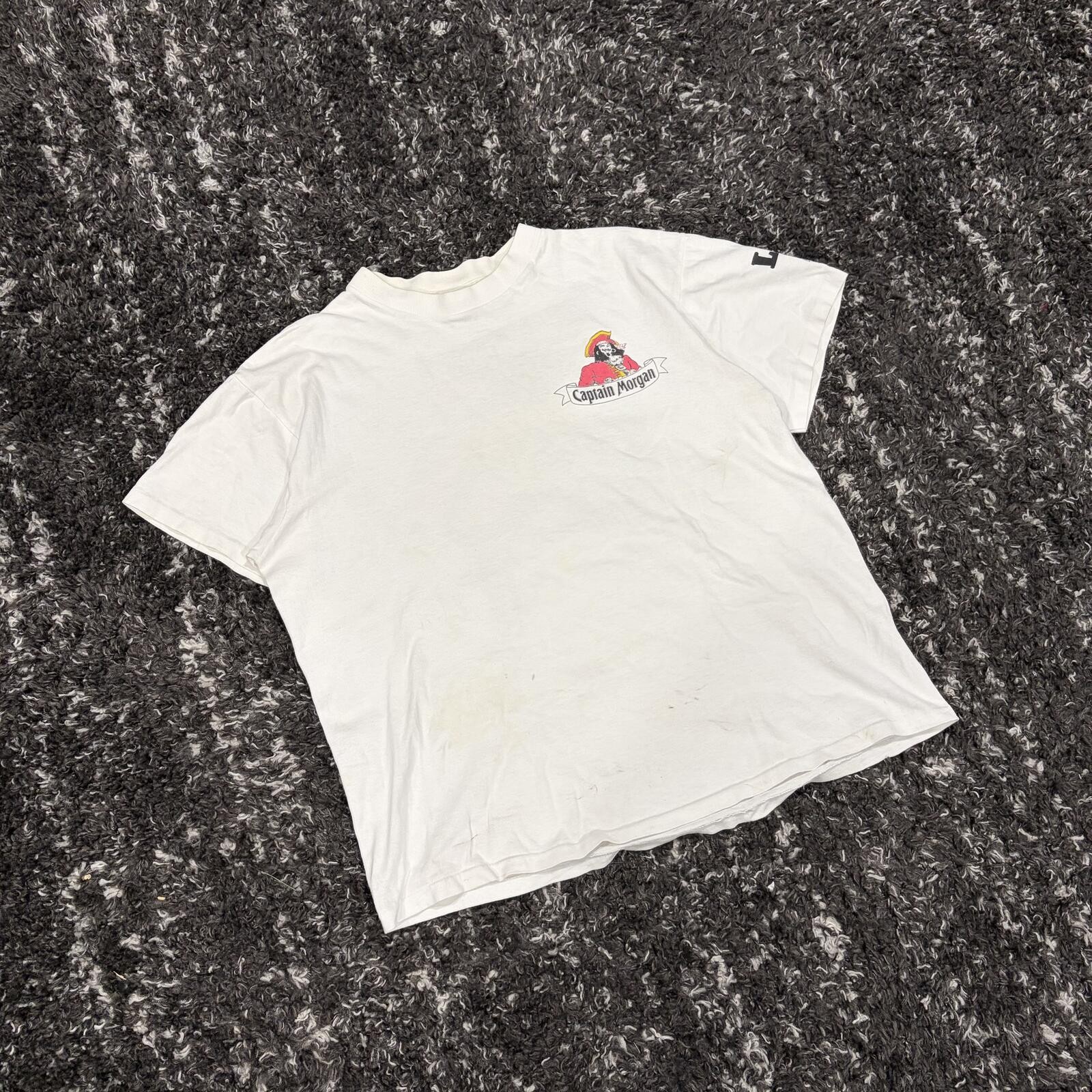 Single Stich Captain Morgan T-Shirt Delta Cotton Made in USA