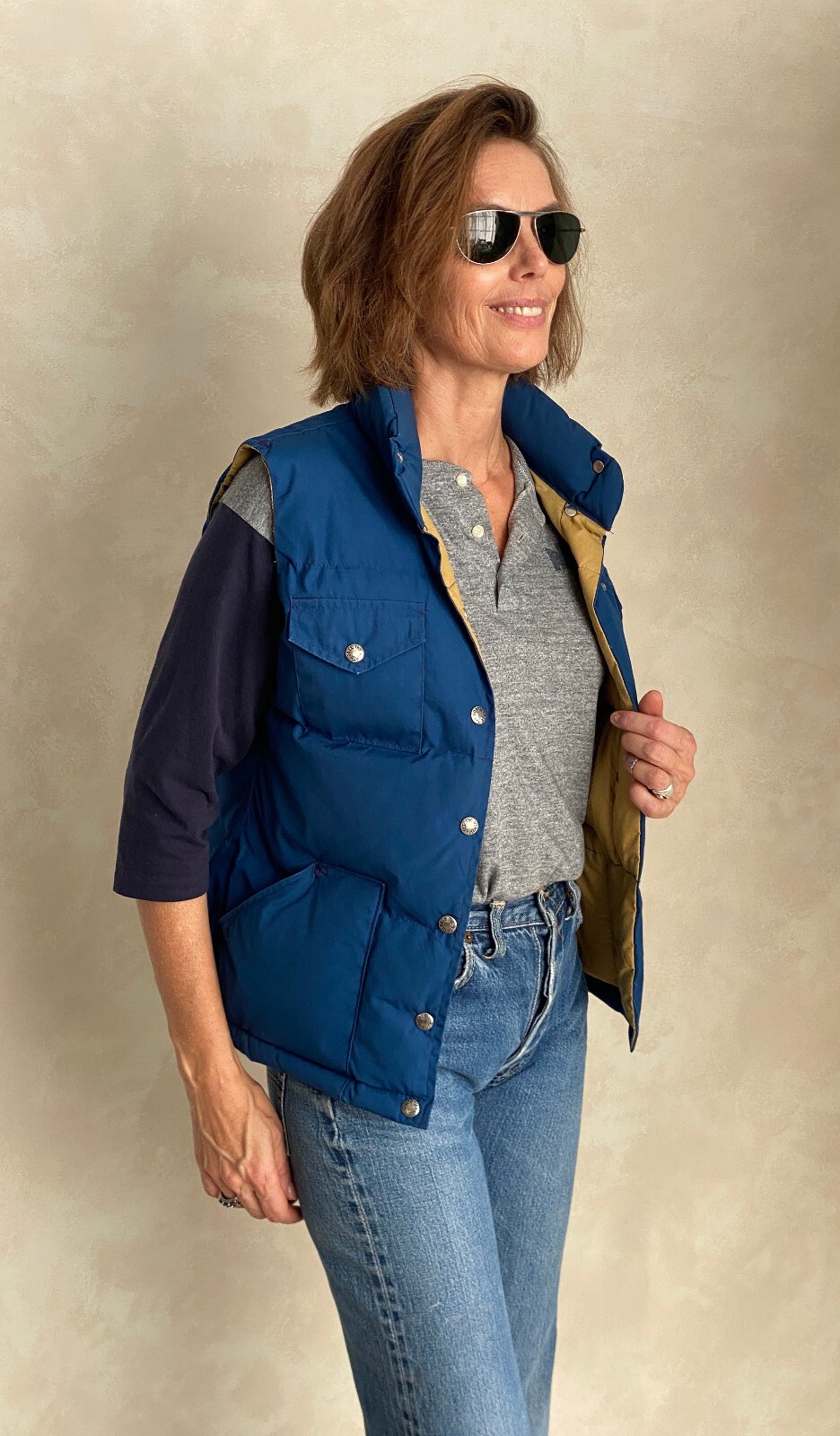 Size Med. Vintage Growing down vest Made in USA