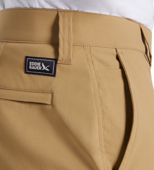 Eddie Bauer Tech Men’s Chino Pants Khaki 32 X 30 Water Repellent UPF50 Stretch
